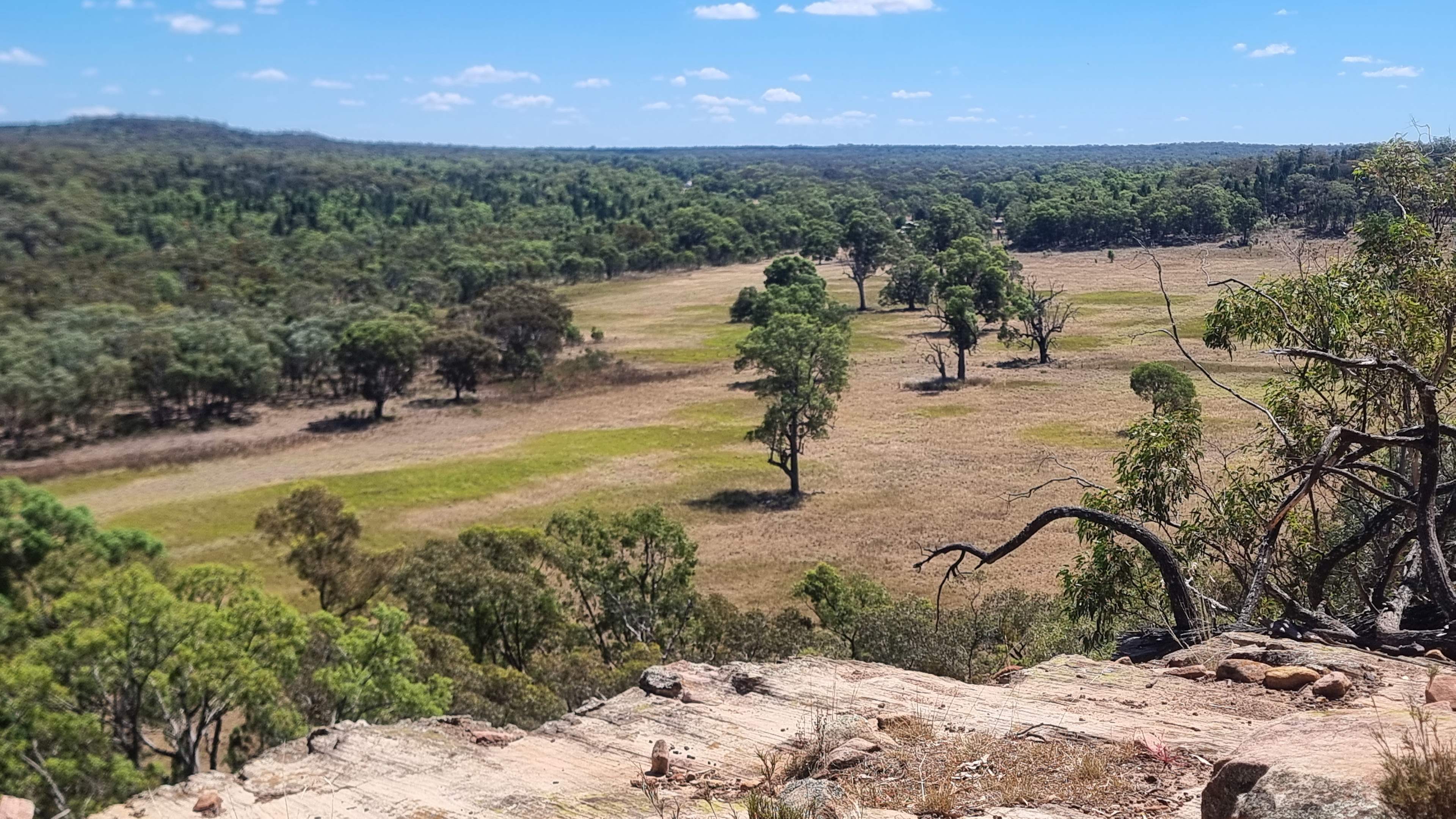 View from up top (Rock climbing is not permitted).