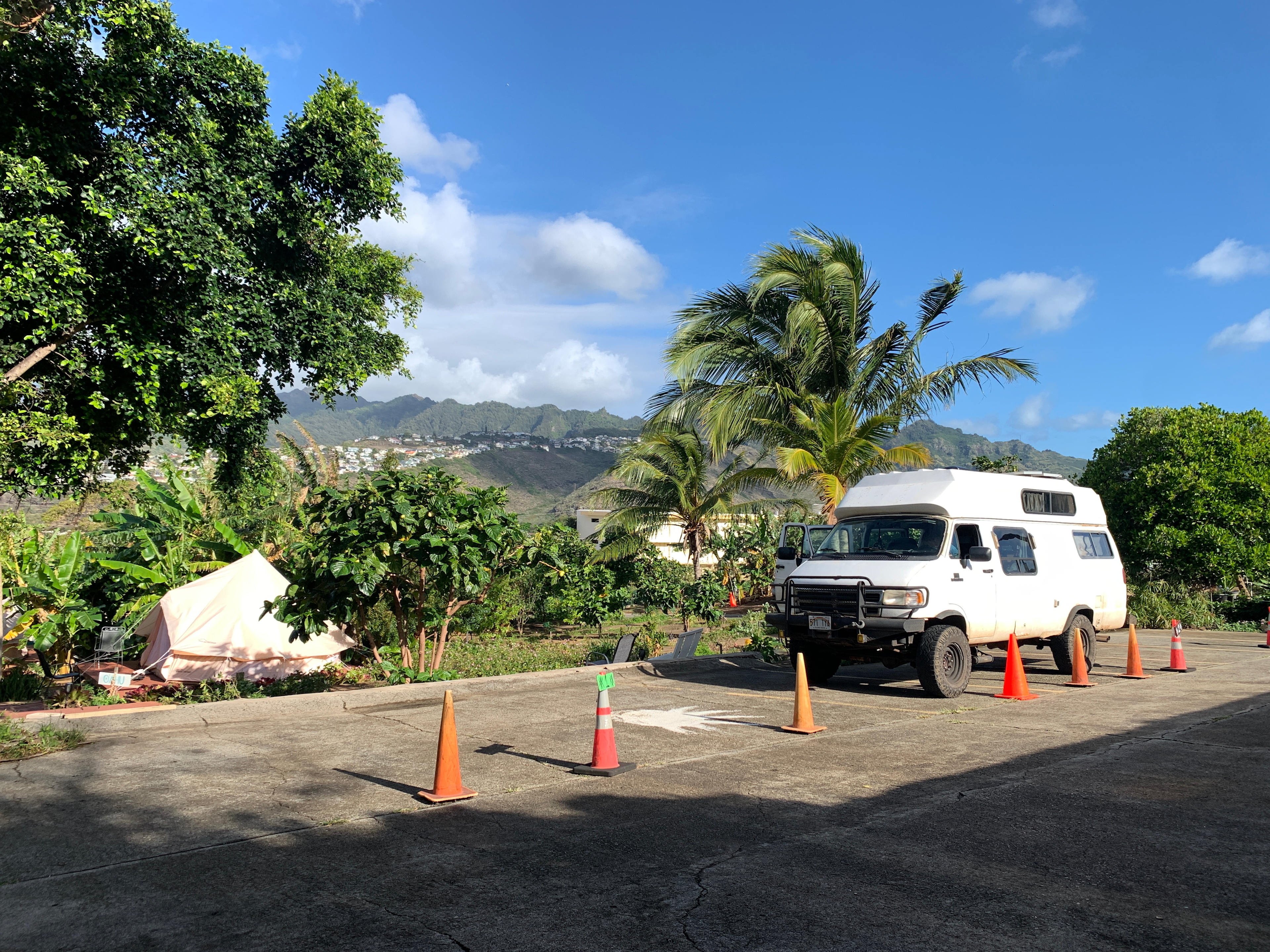Our Big Kahuna camper van rental at the Sun Farm