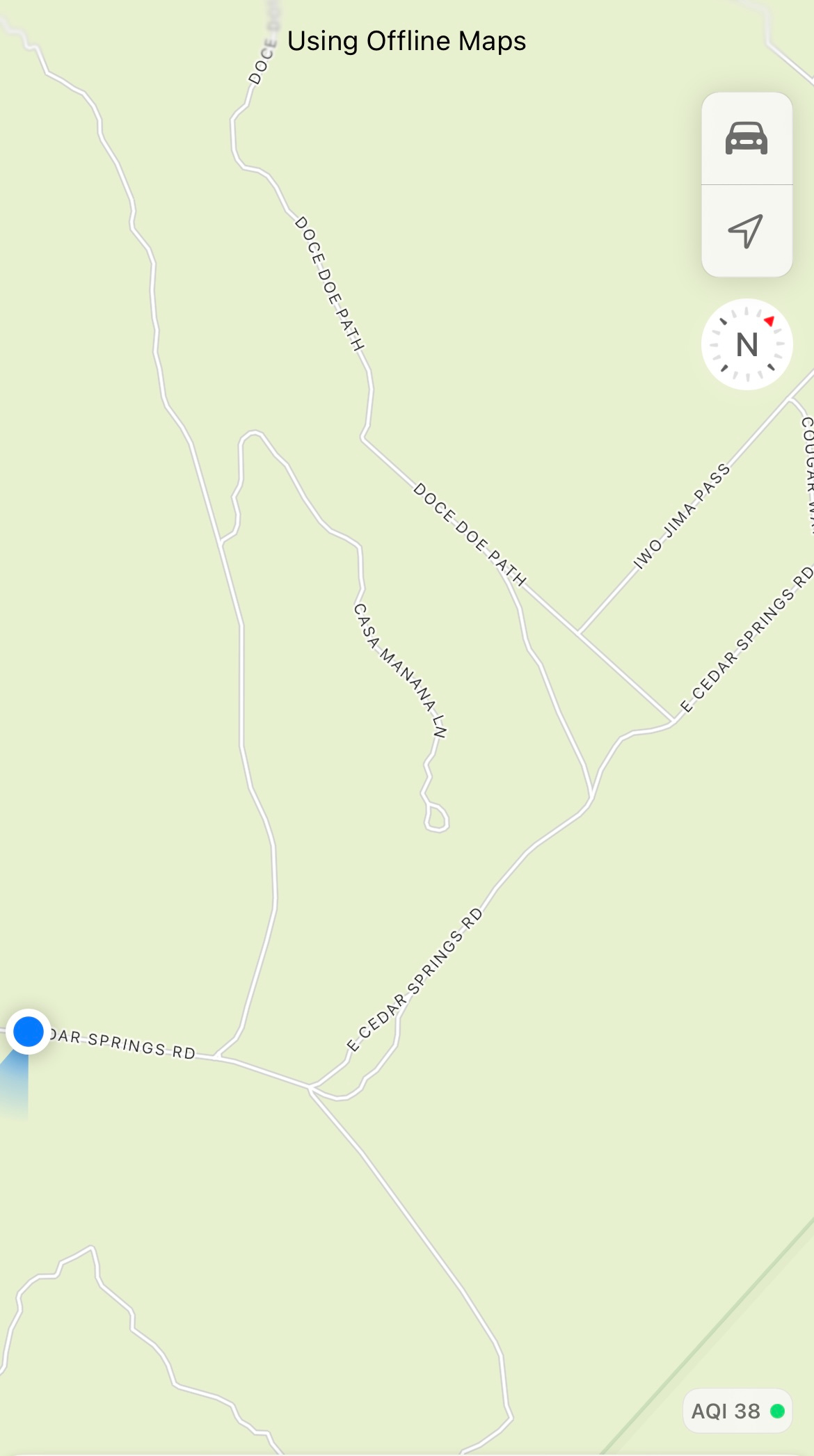 ALL ROADS ARE UNPAVE!! 
GPS the land before leaving on any services area as this whole town have no signal. Leave the GPS on. If it accidentally disappear here is an offline map on apple map. From Terlingua Ranch Rd you will have 3 option to go on a Cedar Springs Rd, depending where you are coming from. We are coming from Terlingua Lodge, we took cedar spurqs rd, if you are coming from some place, we usually take Fort Stockton->Alpine->118->Terlingua Ranch Rd. 
From Terlingua Ranch Rd you'd take cedar springs rd->E cedar springs rd

You'll take 1 switch back (around the mountain) and 3 steep hill. The last steep hill turn right.

On a way back follow E Cedar Springs-> cedar springs rd-> terlingua ranch rd->118 TX