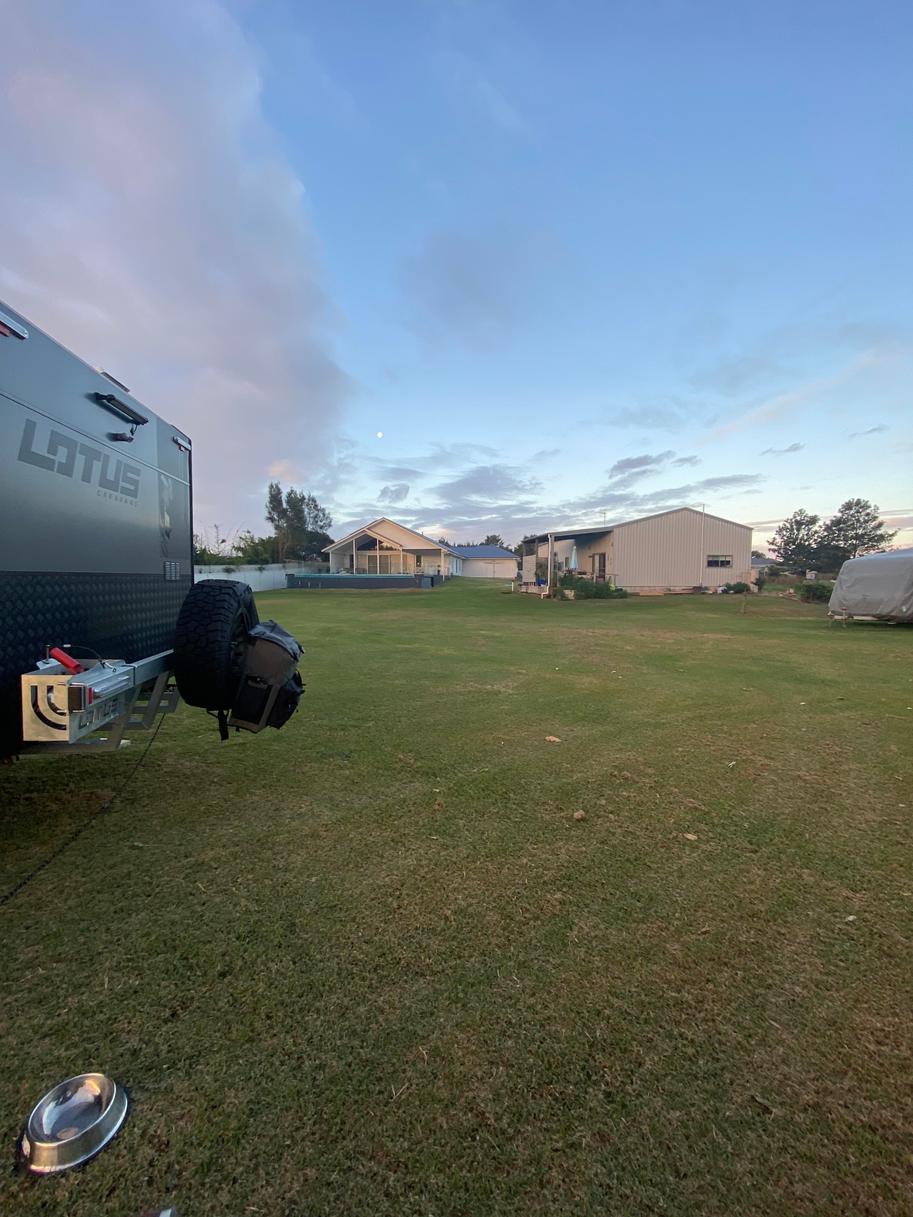 View of space in the enclosed and private yard from rear of property.