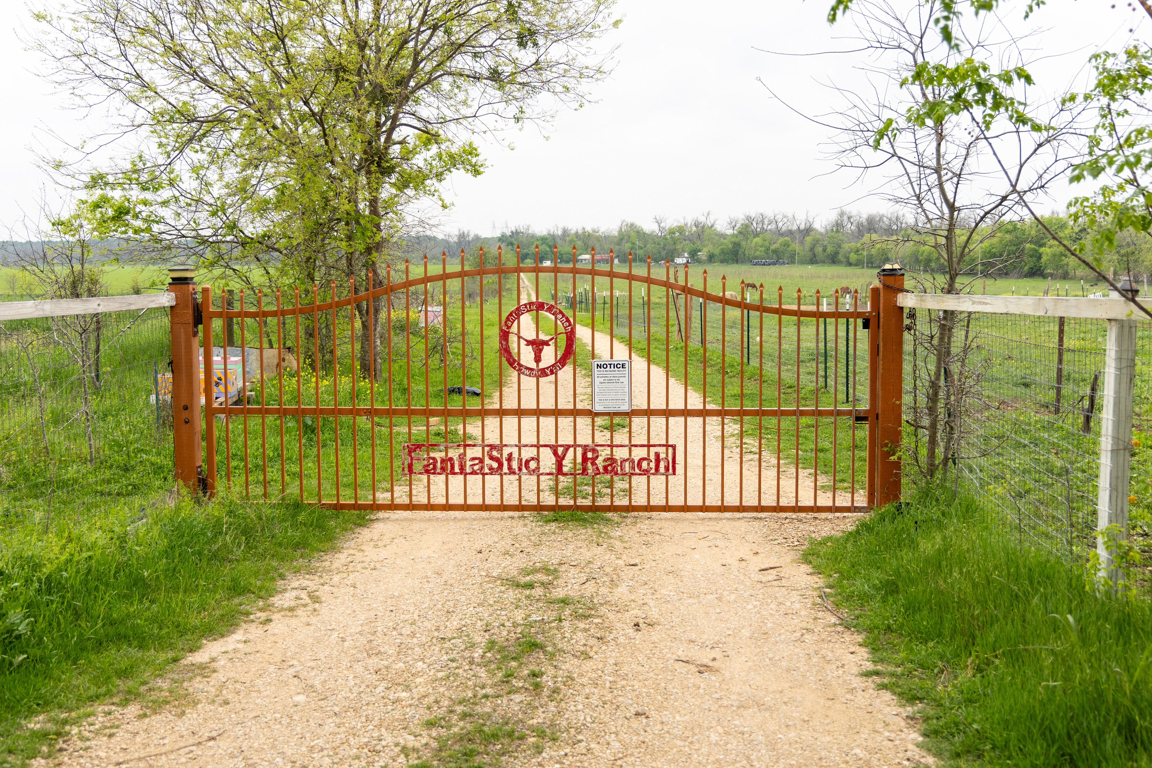 The front gate right off the road.