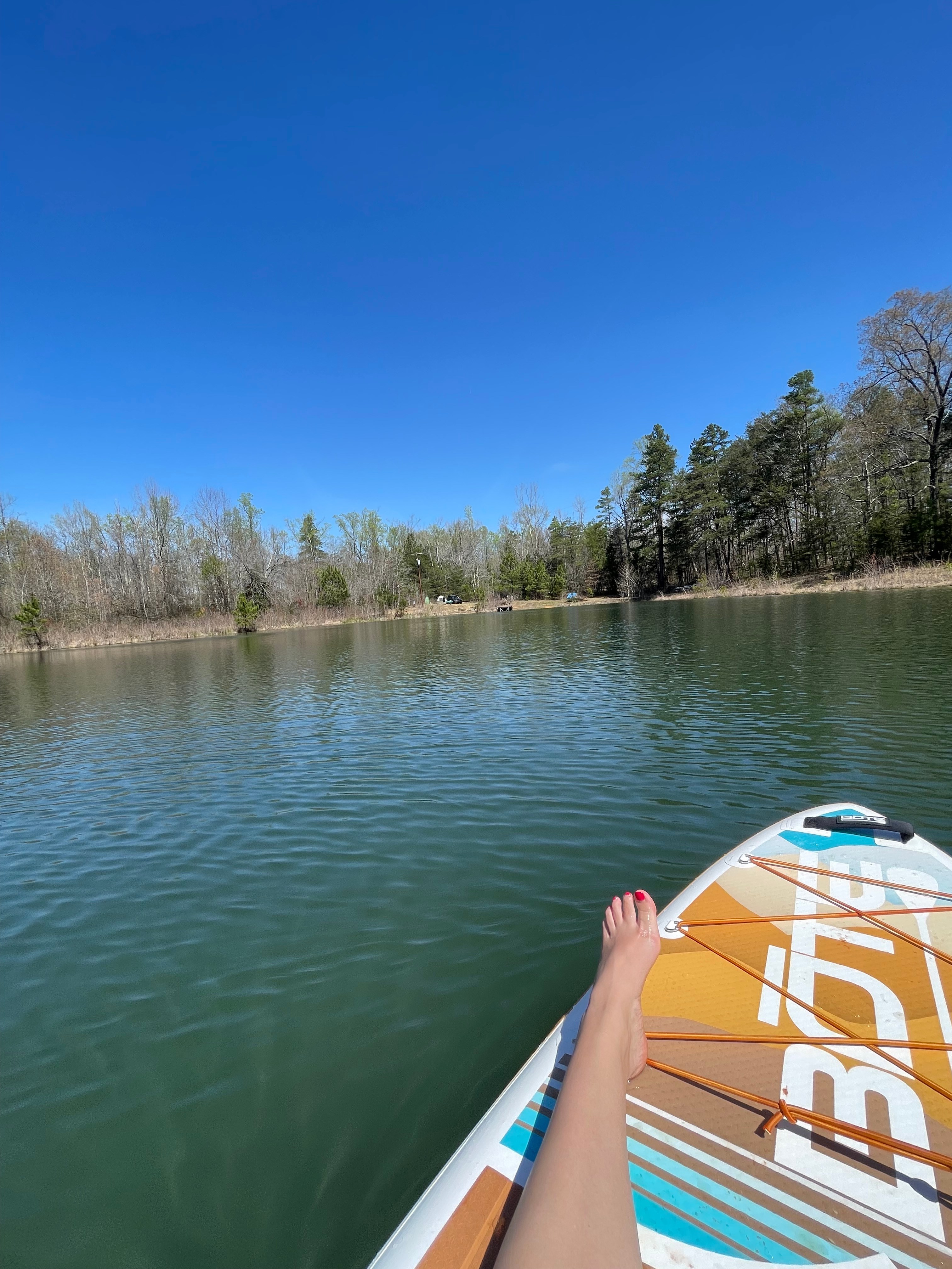 Clean, calm water perfect for paddle boarding