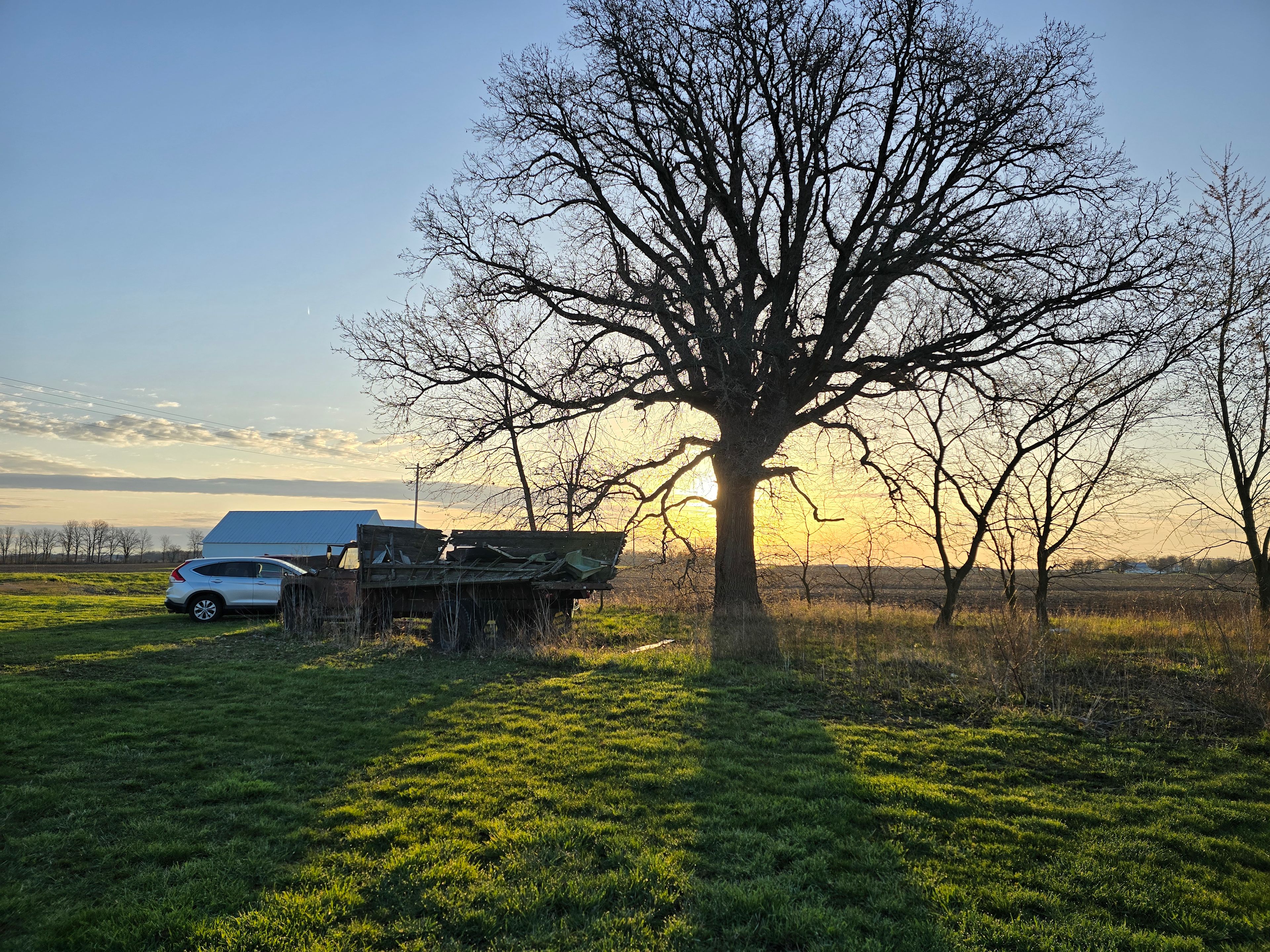 Beautiful sunrise from camping area