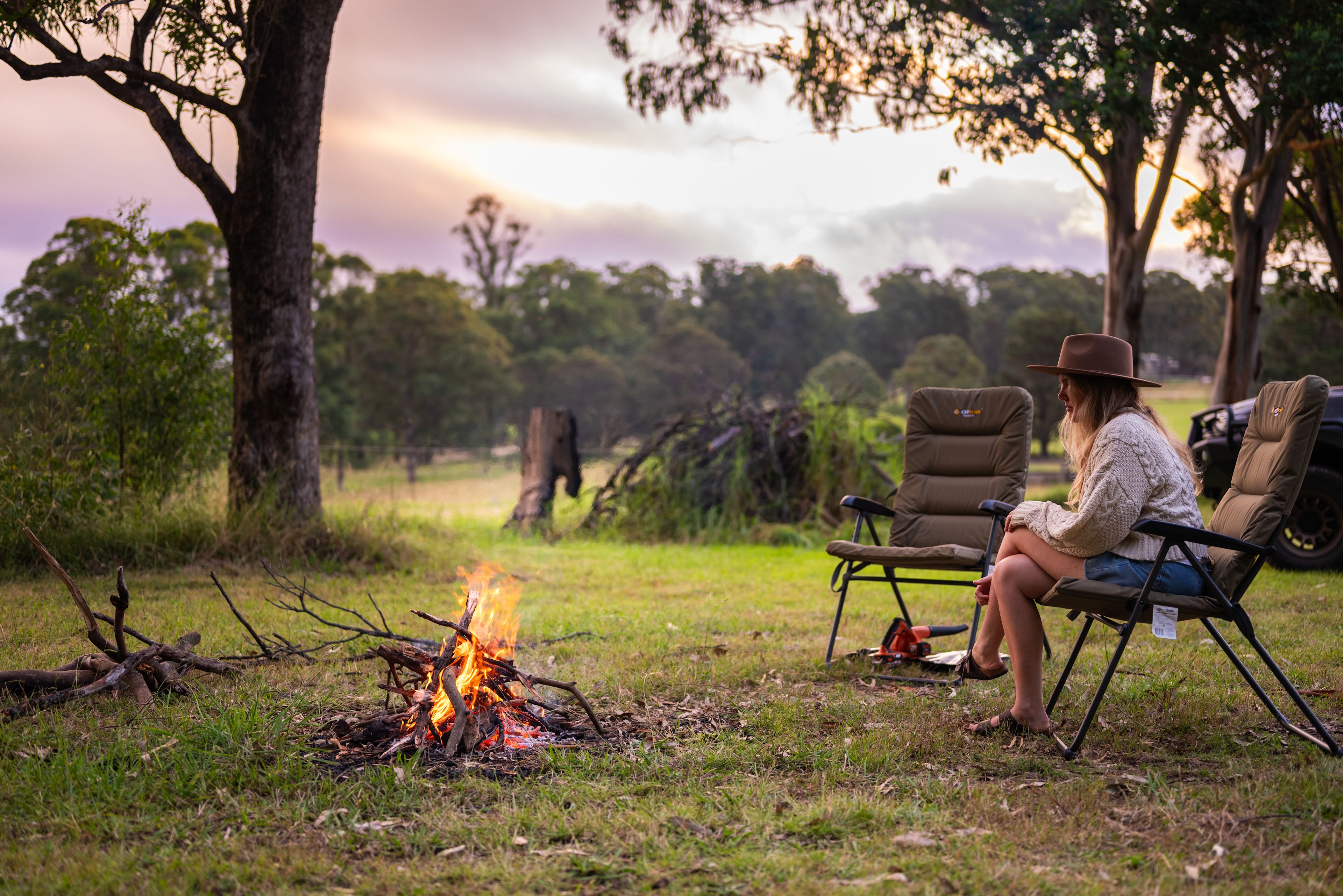Gorgeous views of neighbouring property from the camp site 