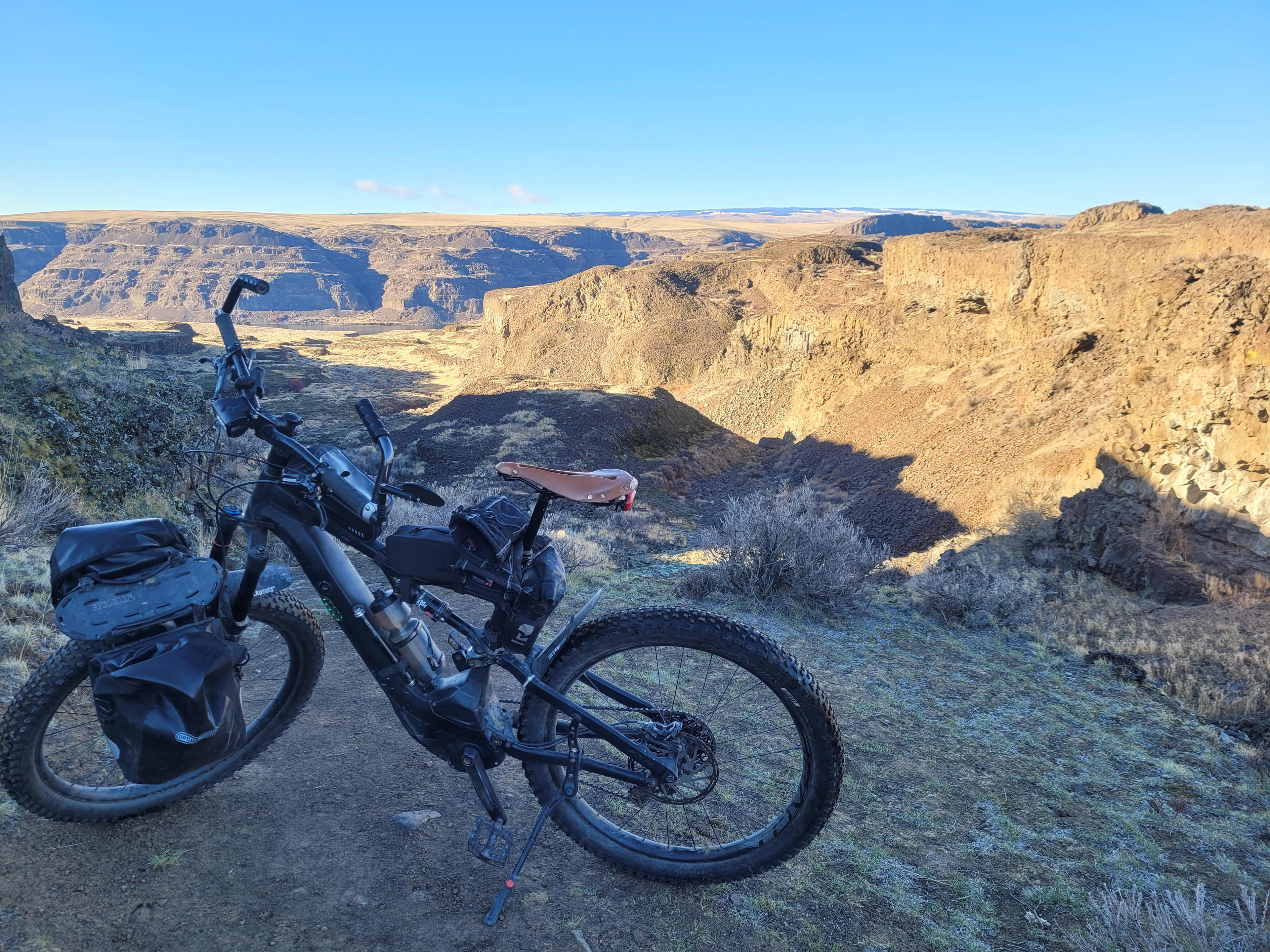 Ancient Lakes hiking and biking area about 40 minutes from Desert Camp on the Confluence. 