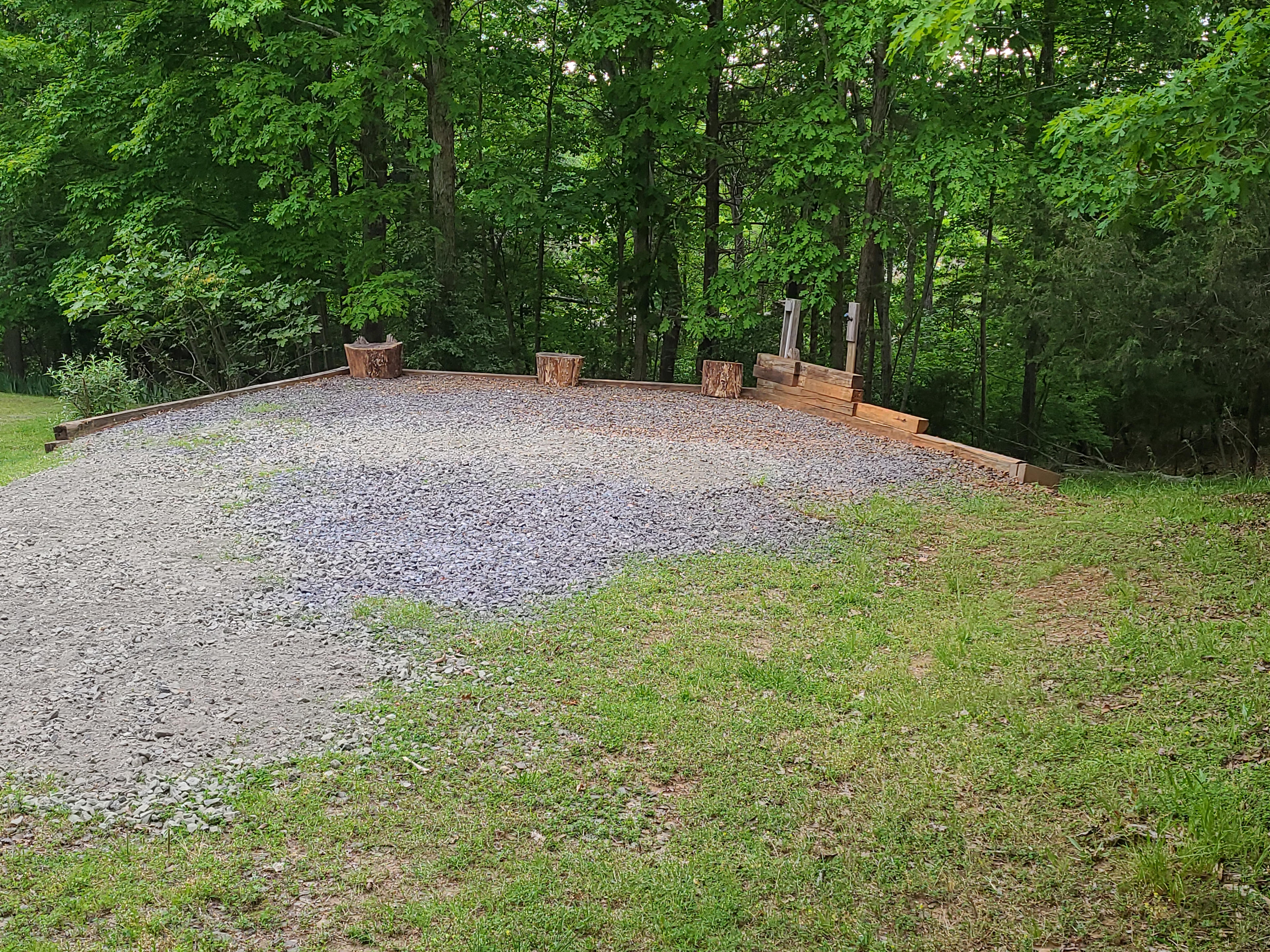 Looking directly into camping area.