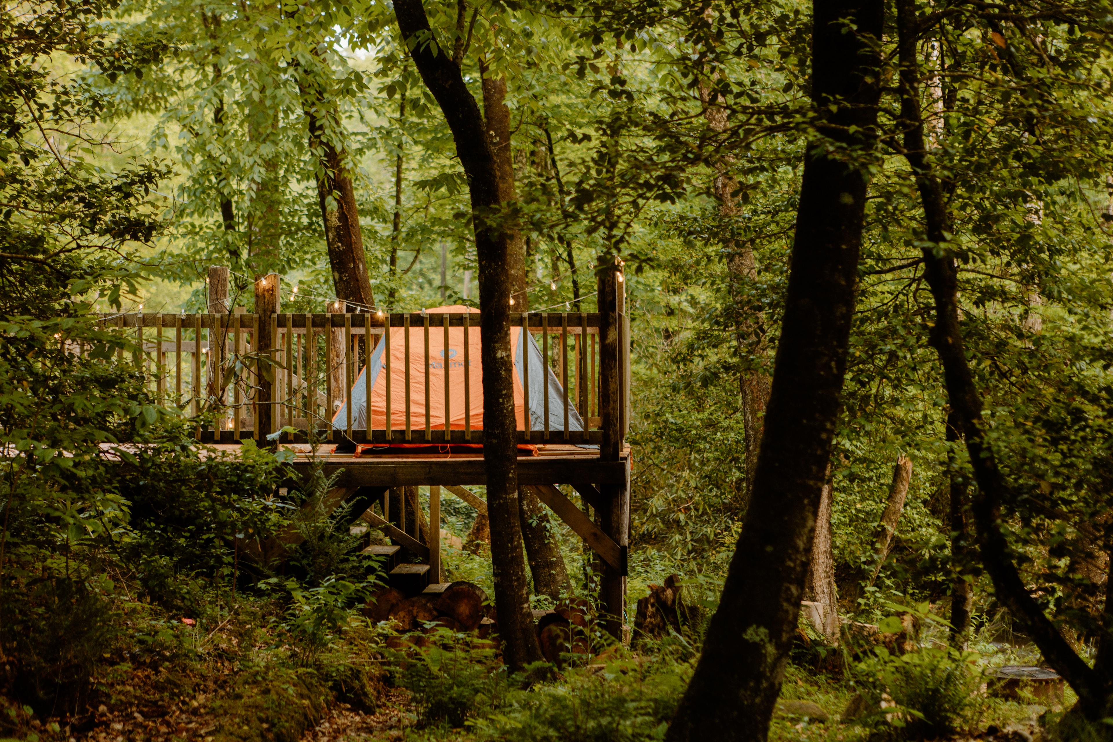 platform overlooking creek
