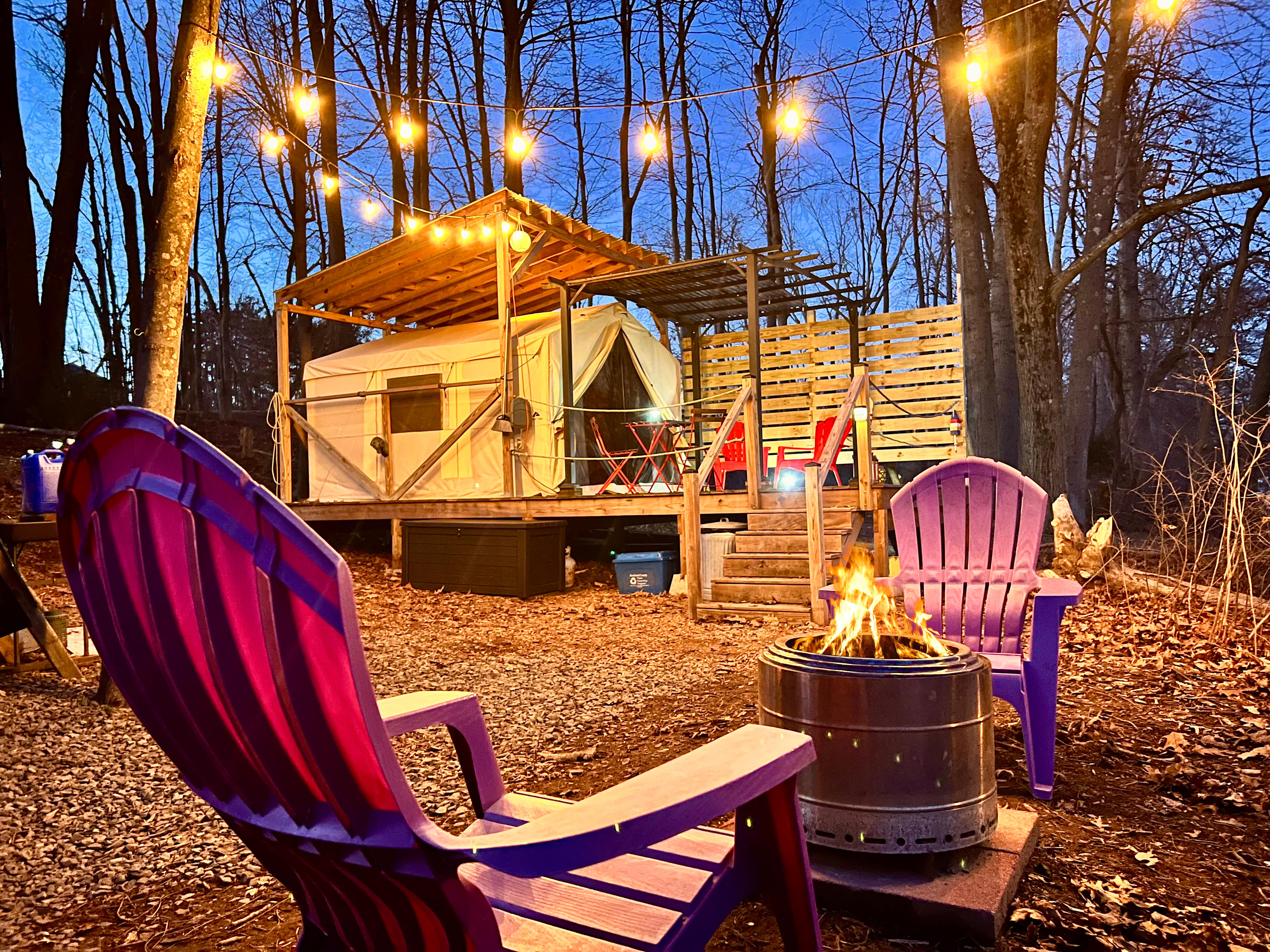 Private Waterfront Camping Oasis