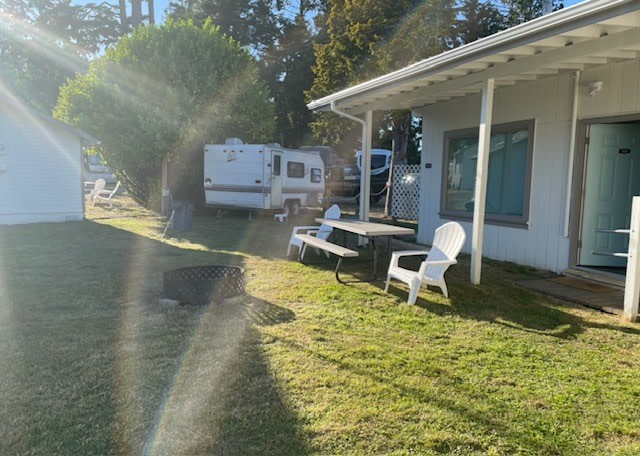 Gathering area, RV site 15 in distance