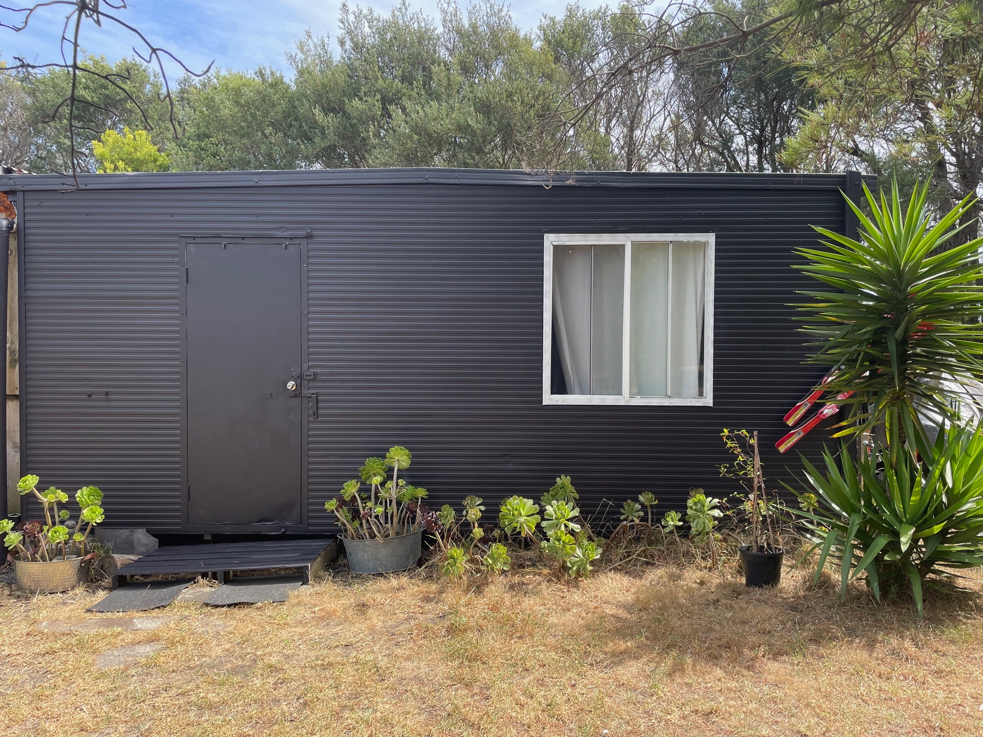 Entrance to cabin 2. Freshly painted. 