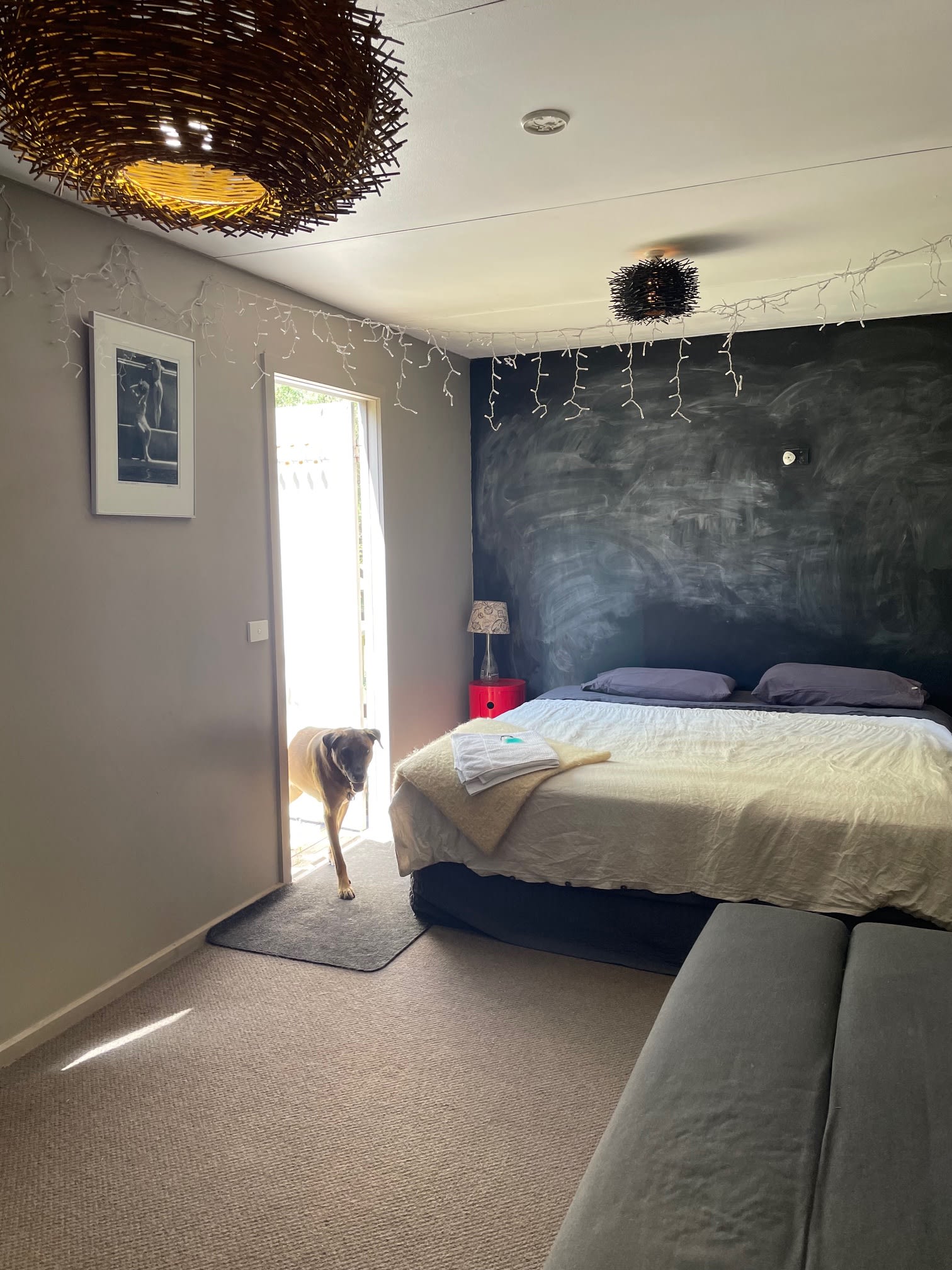Donger no 1 . 

Most confortable bed ever! King size. Fairy lights for atmosphere!!!

Chalk Board for a bit of fun games/write goals etc etc. Hang Man is fun!