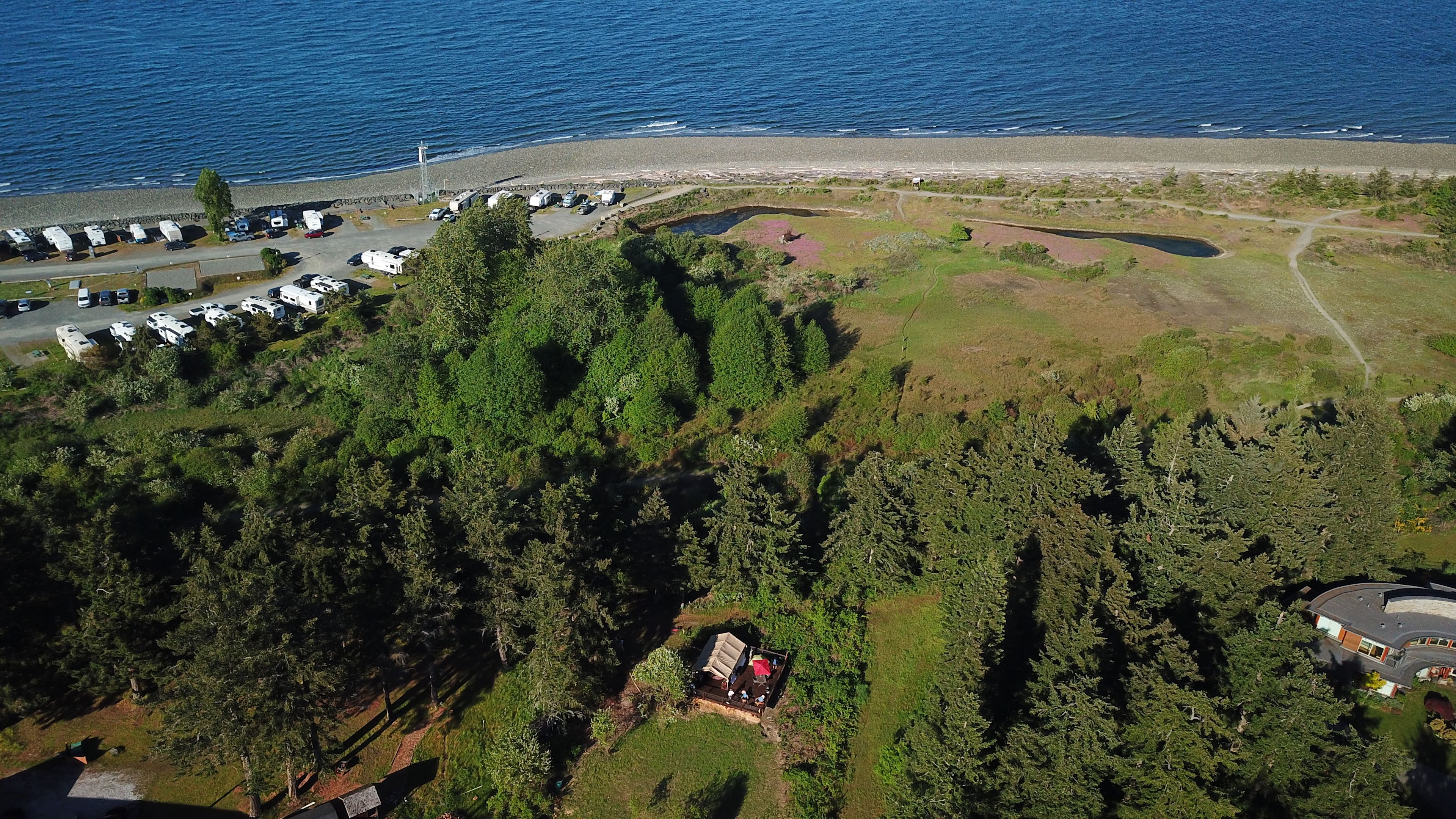 There’s your 900 square foot deck and tent!
