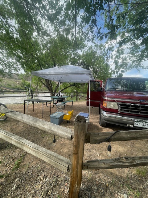 Corral overlooking the Arkansas River