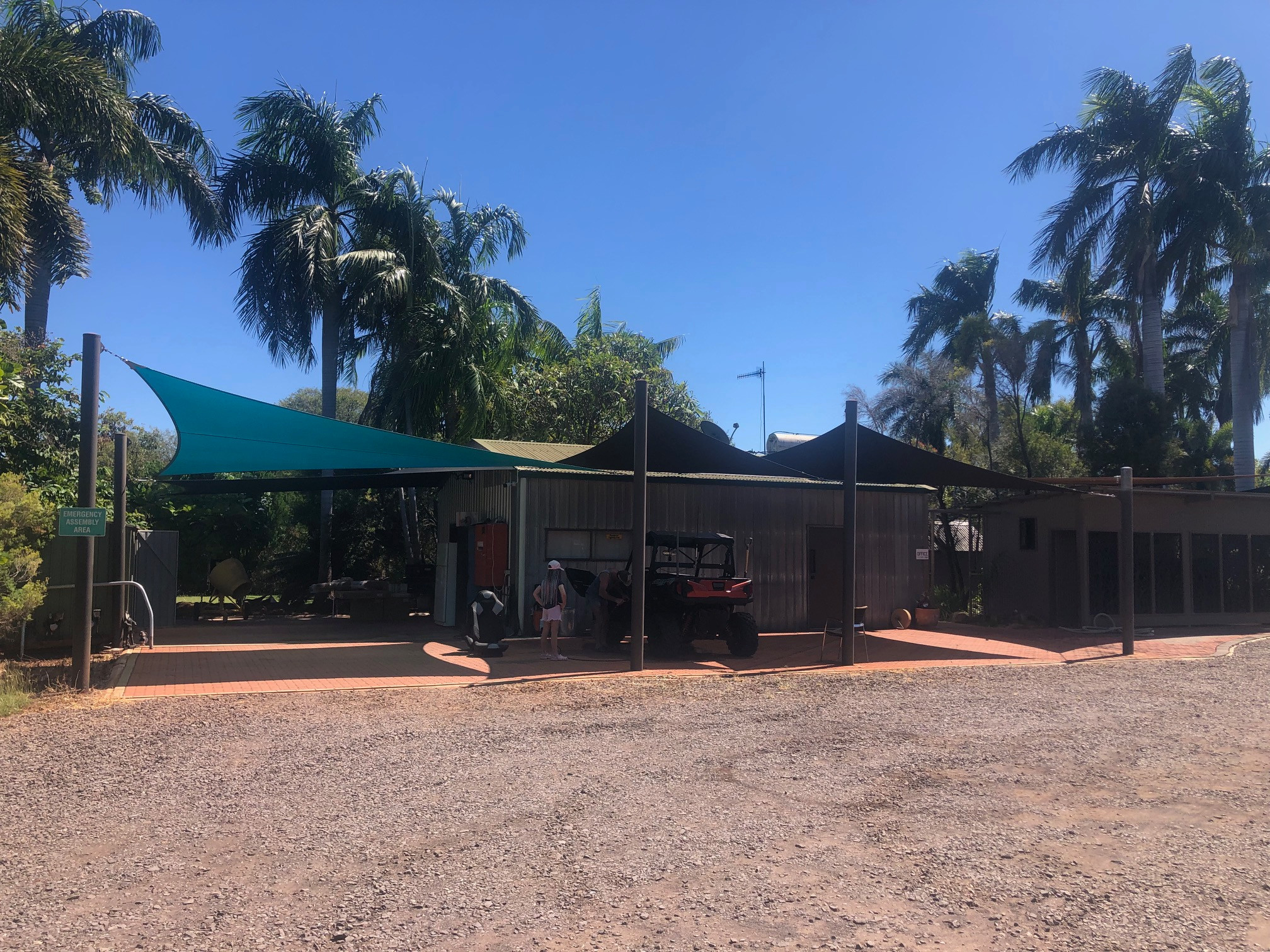 Walk to bathroom & kitchen block 
