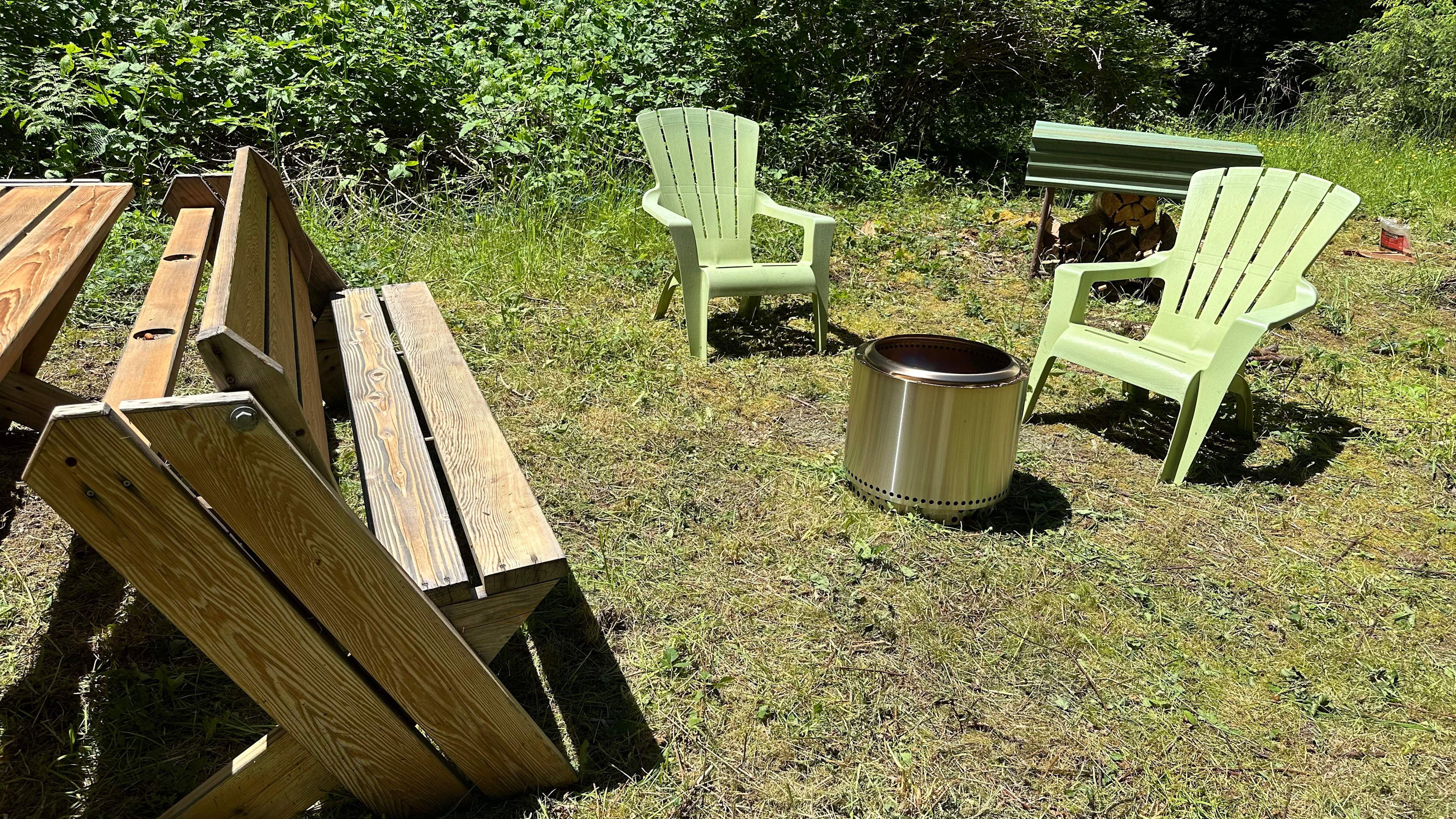 Picnic table top flips and turns into a bench 