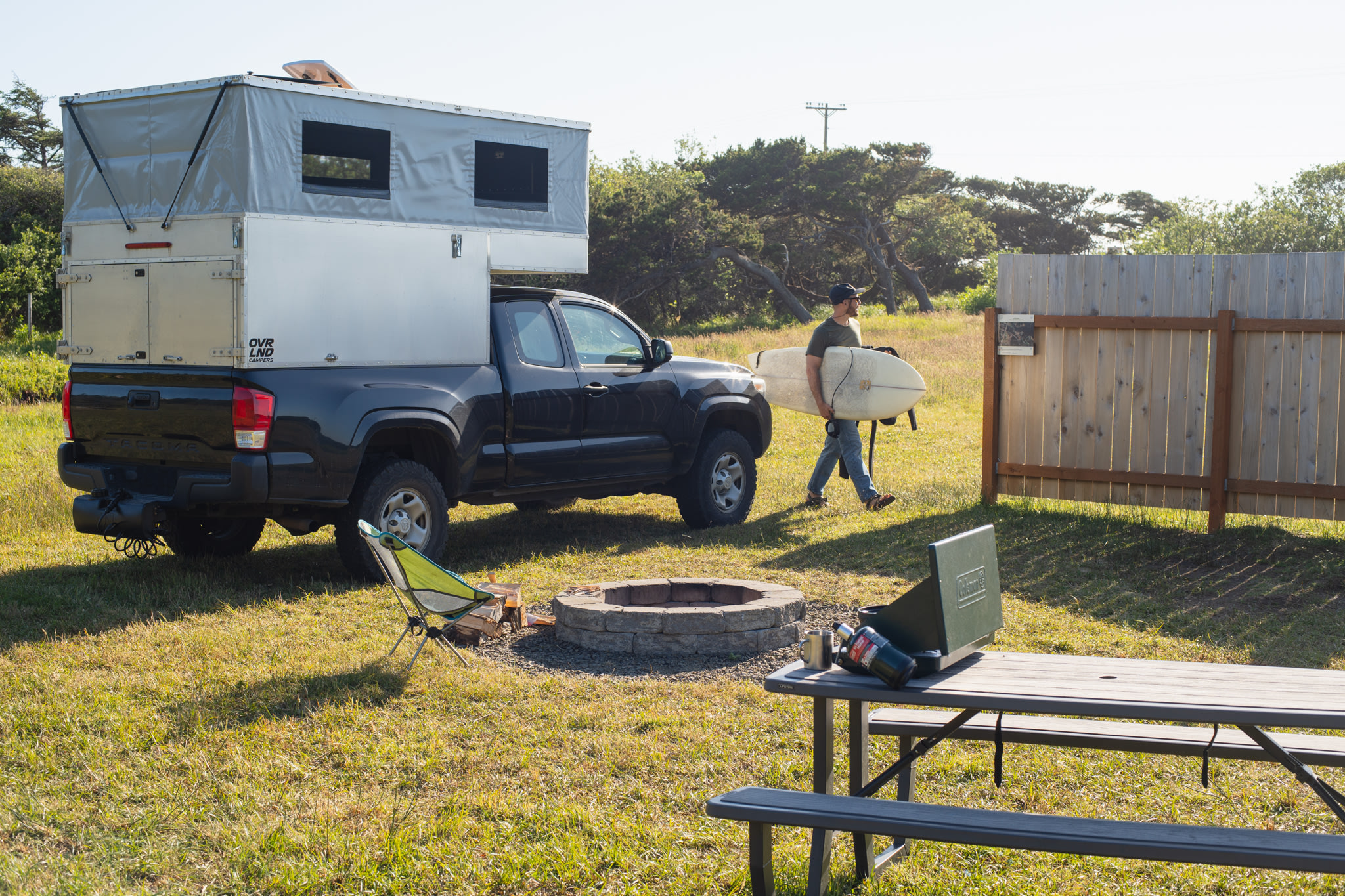 Awesome campsite right next to the coast