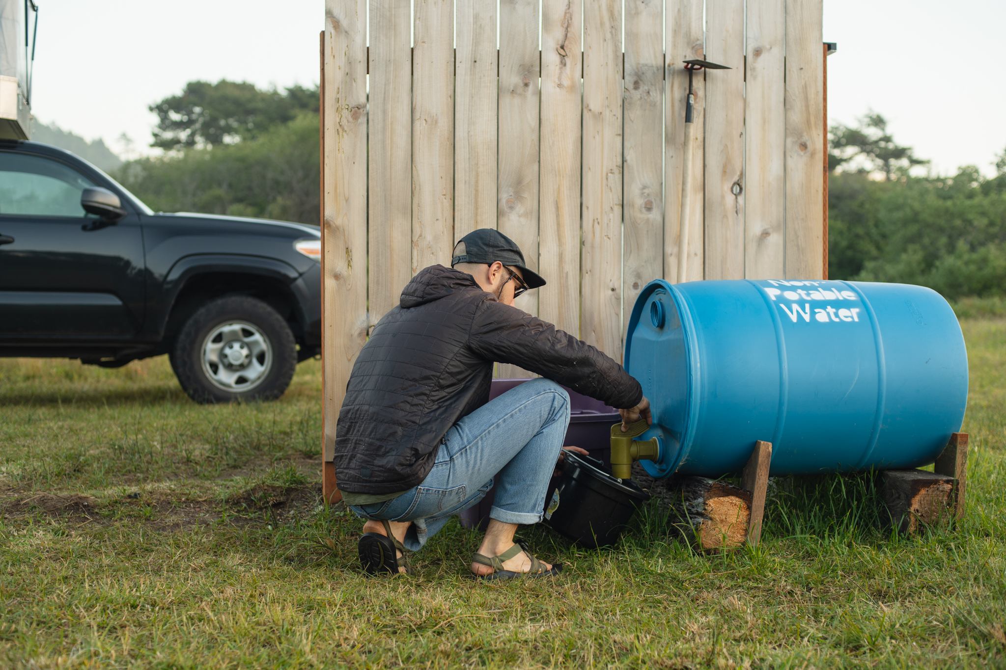 Non-Potable water for extinguishing campfires
