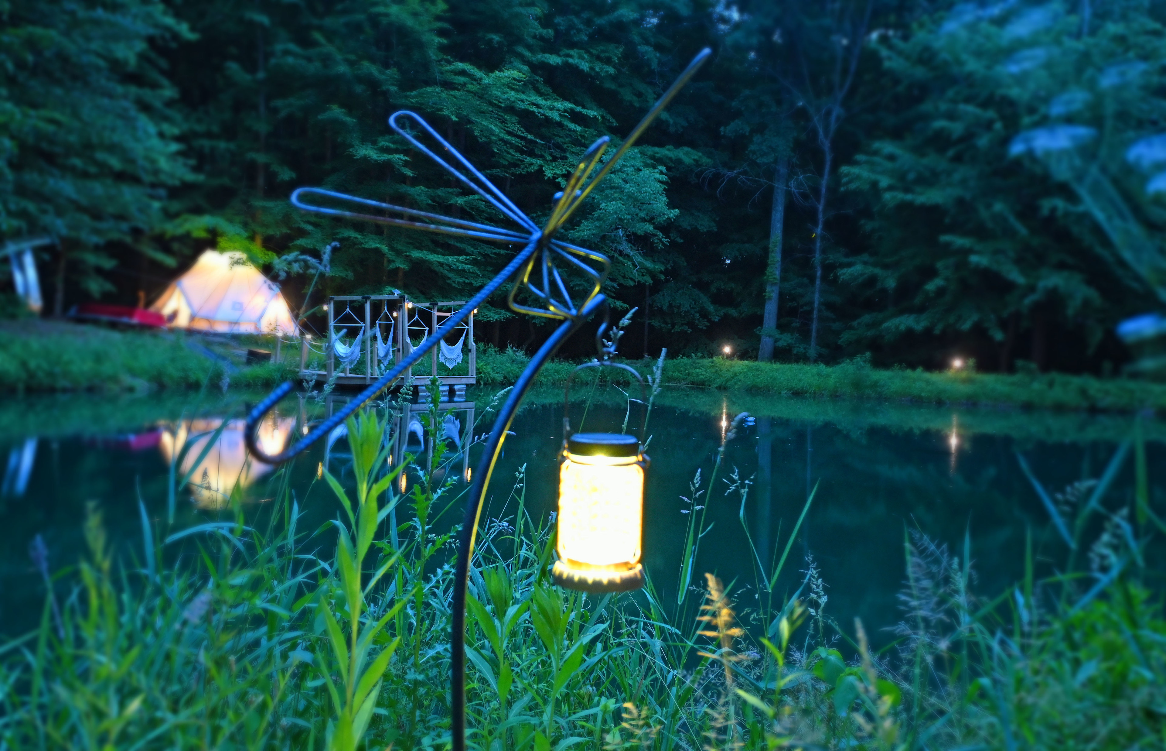 Set within 13 acres of woods on an easy rise, Canvas Cottages Glampsites will immerse you in nature and transport you into a legendary place & time.