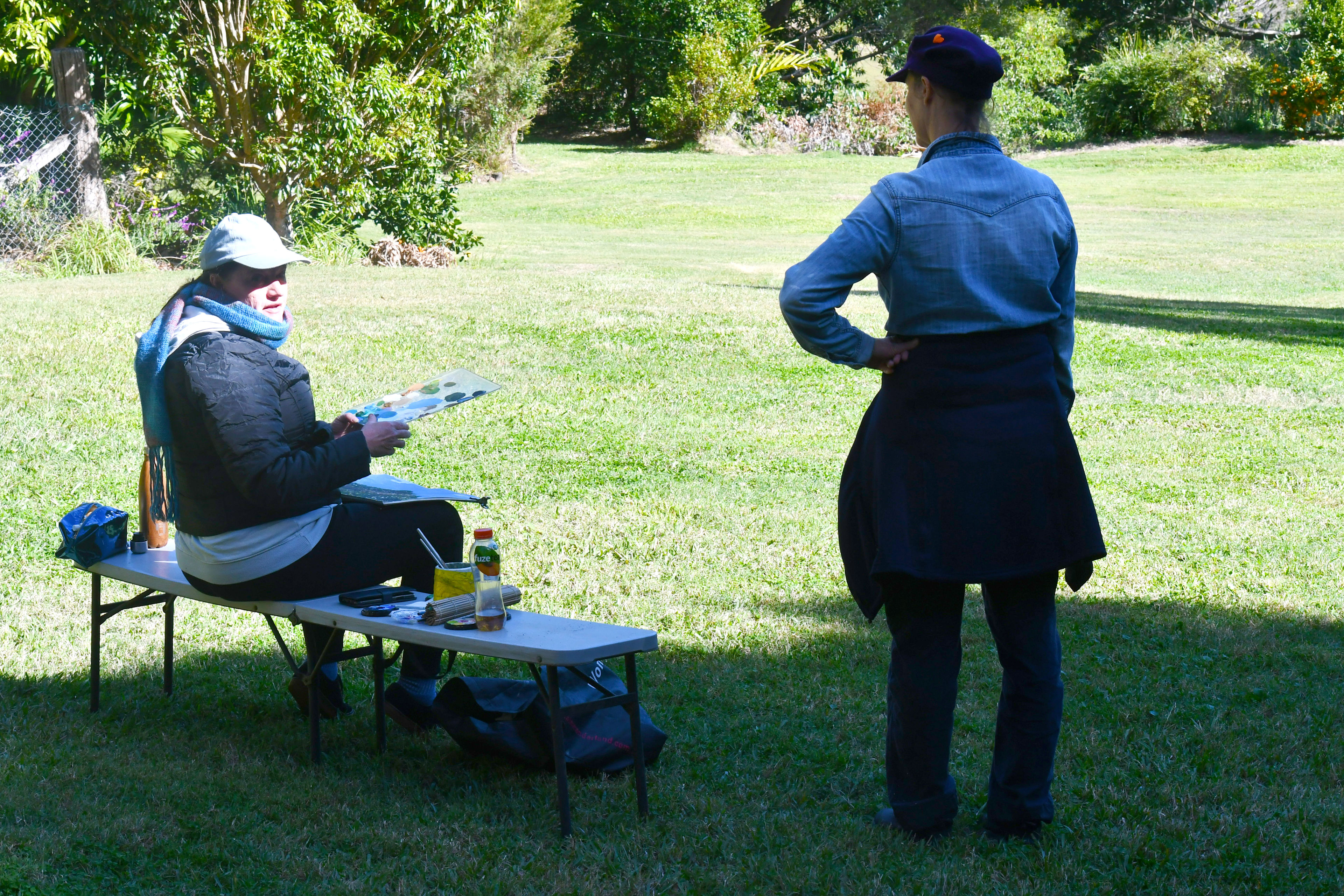 Plein air painting - Sunlight reflecting on the Mountain