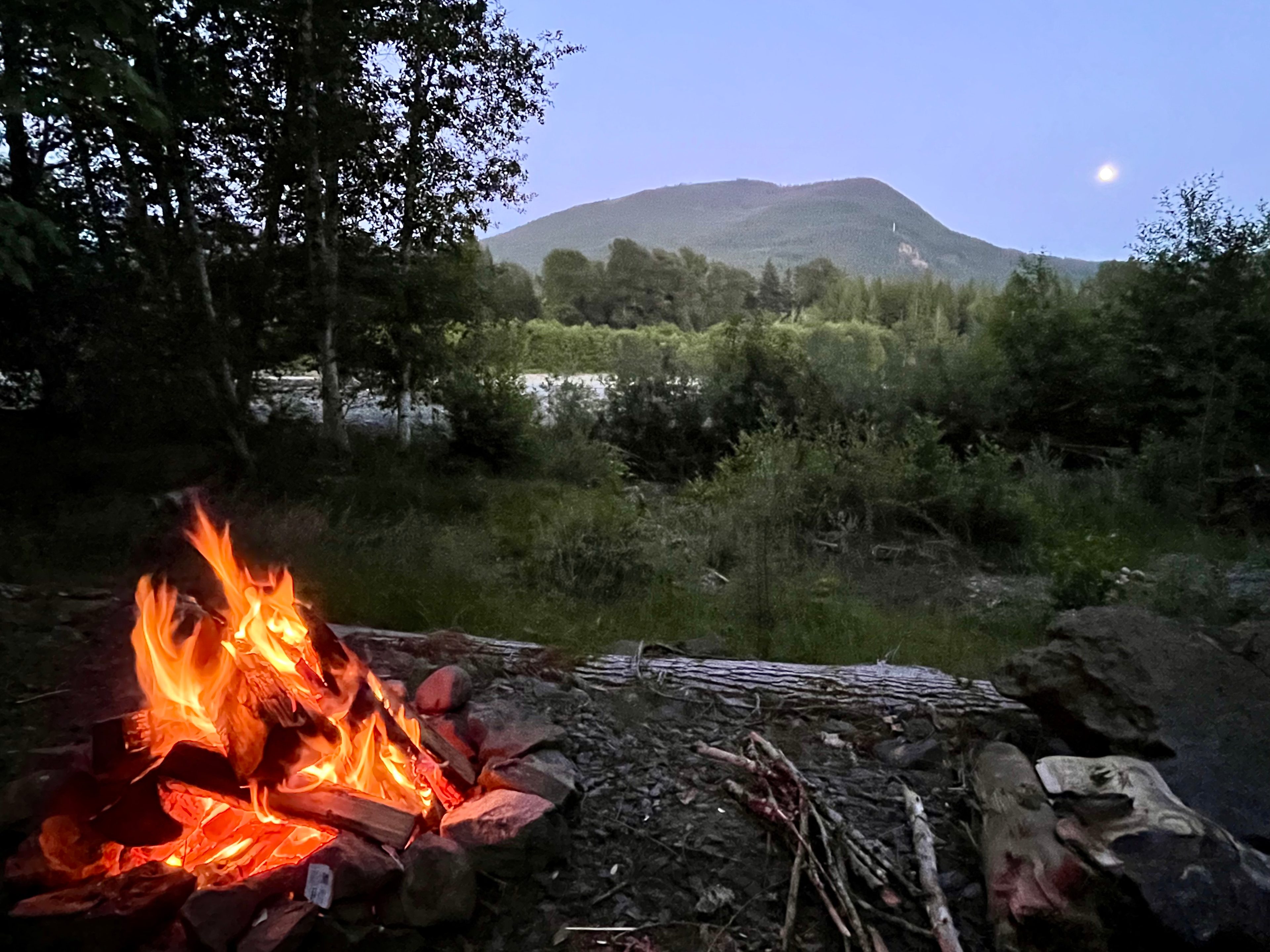 View from the back riverside RV pad.  