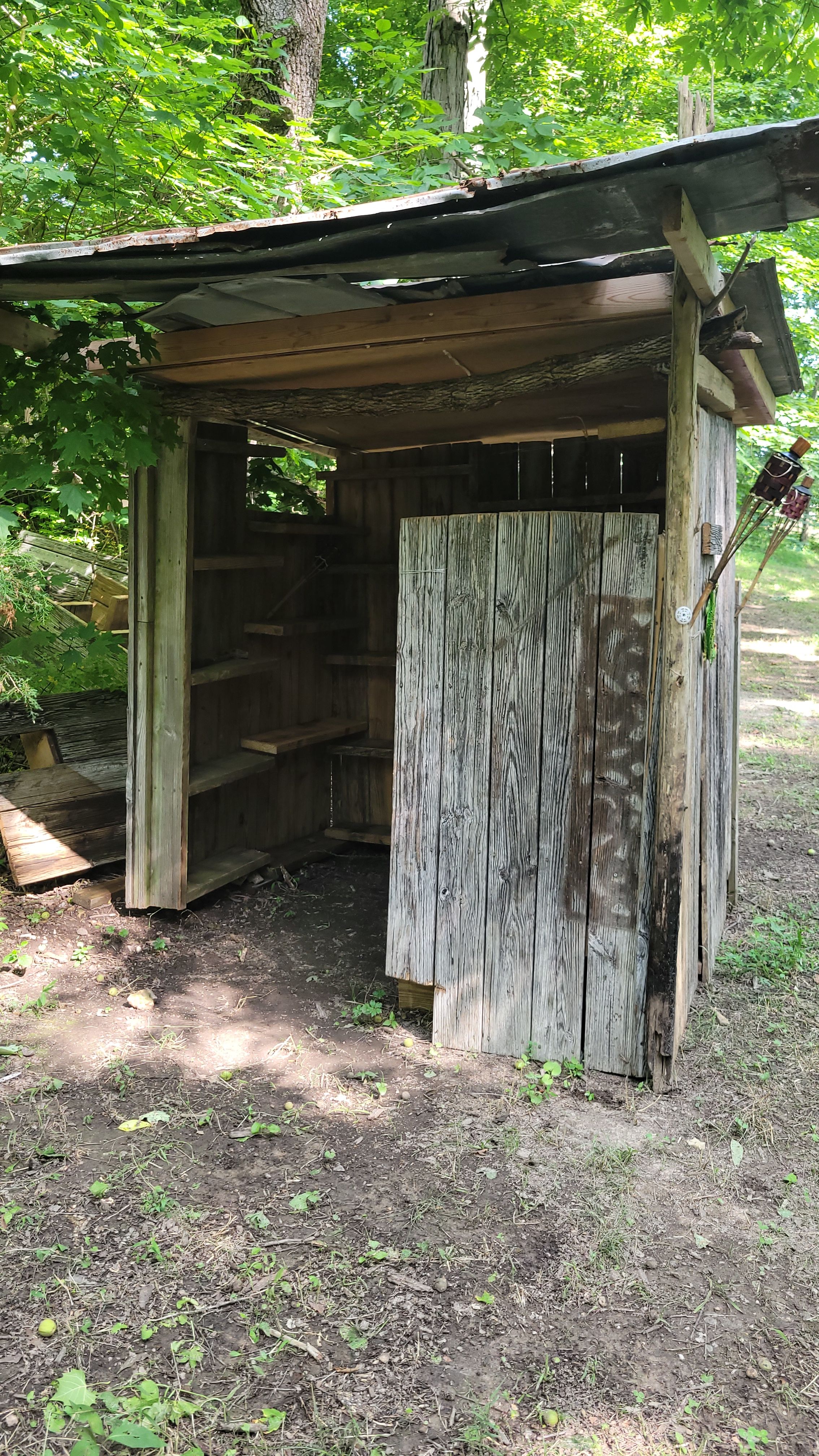 Privacy and storage shelter.