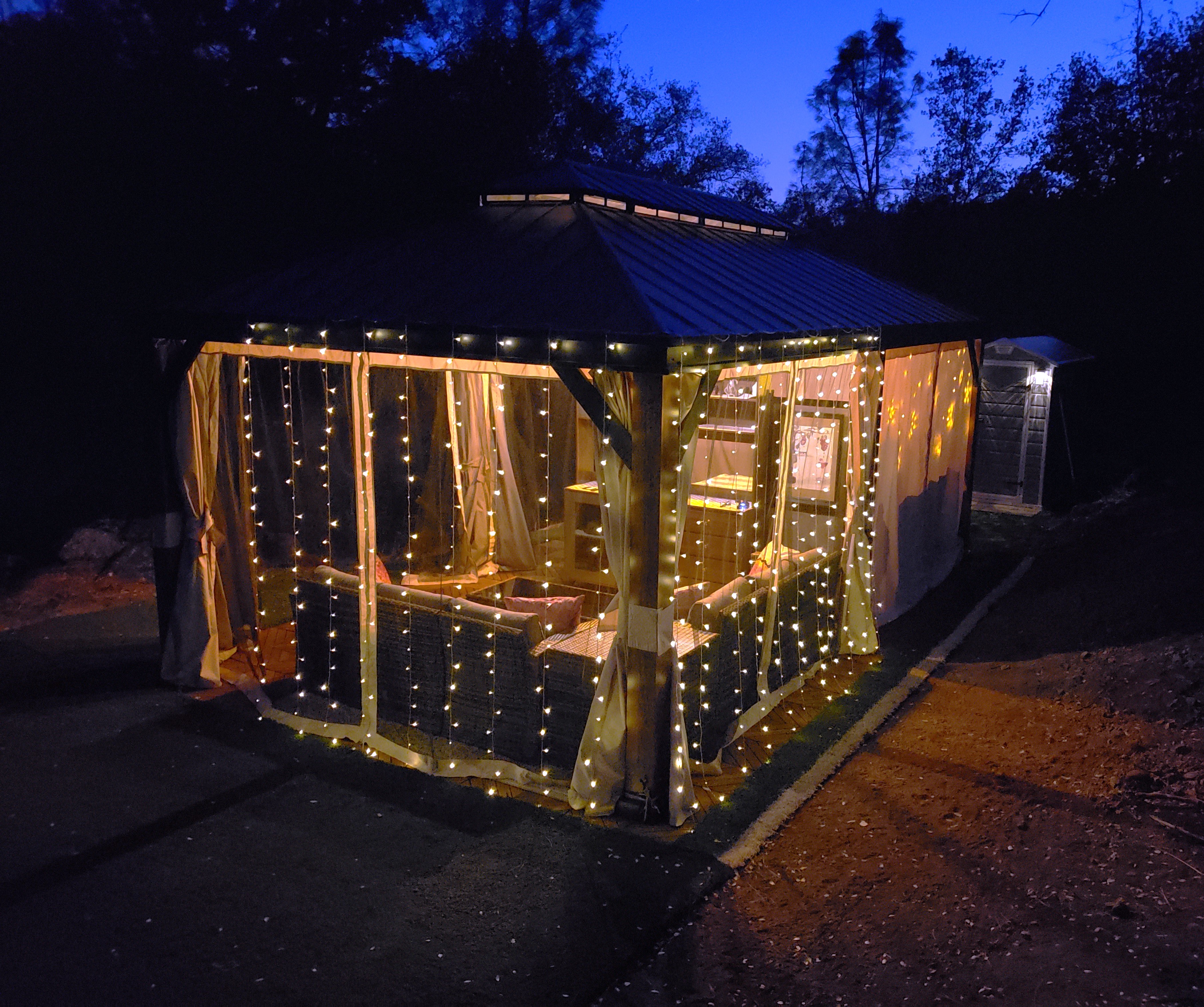 Plenty of light for nighttime activities.