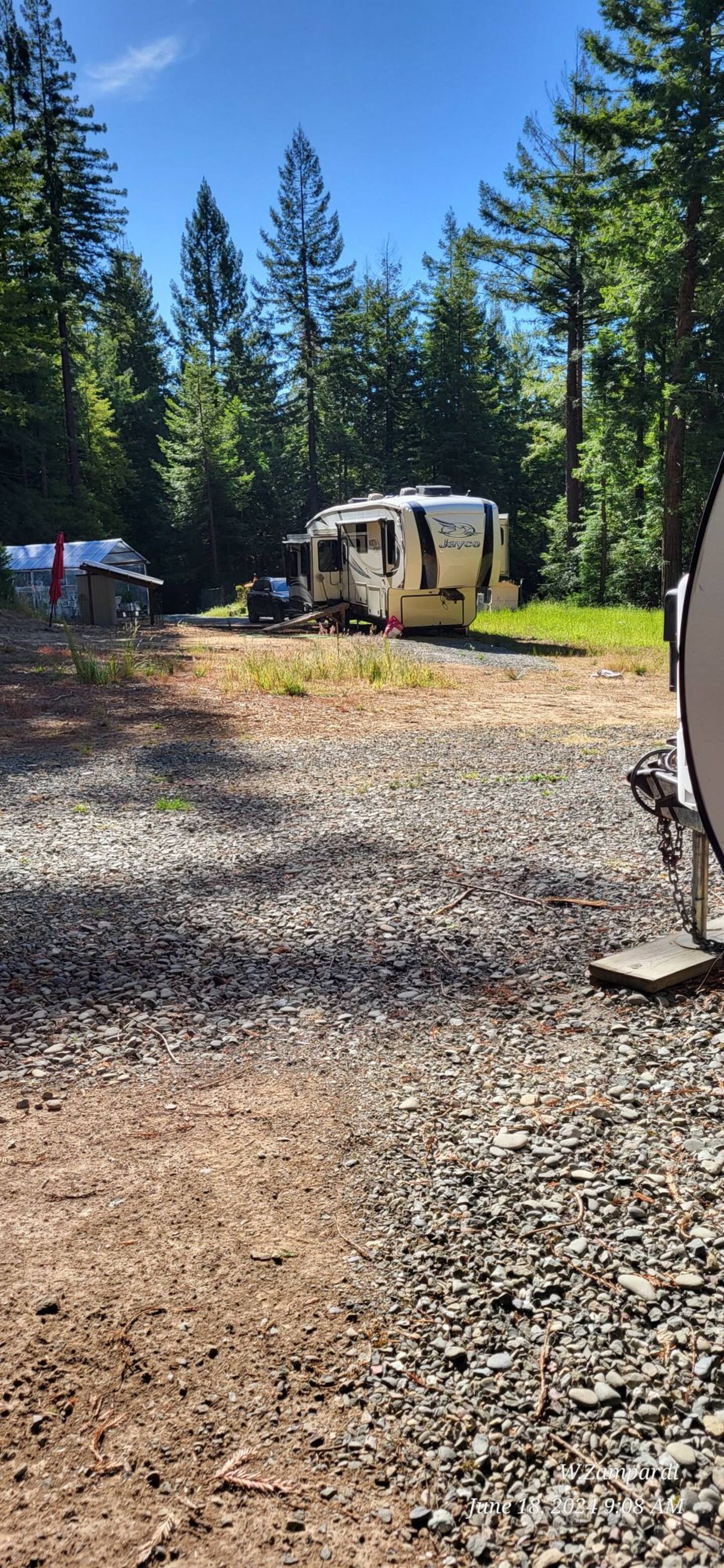 This where we live. This is not the camp trailer where you will stay.