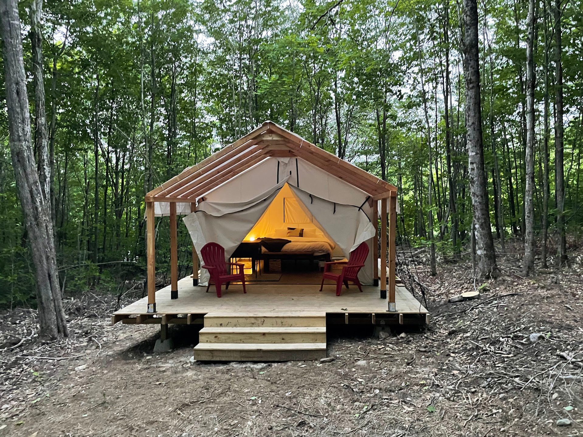 Luxury glamping on Mt. Aggasiz