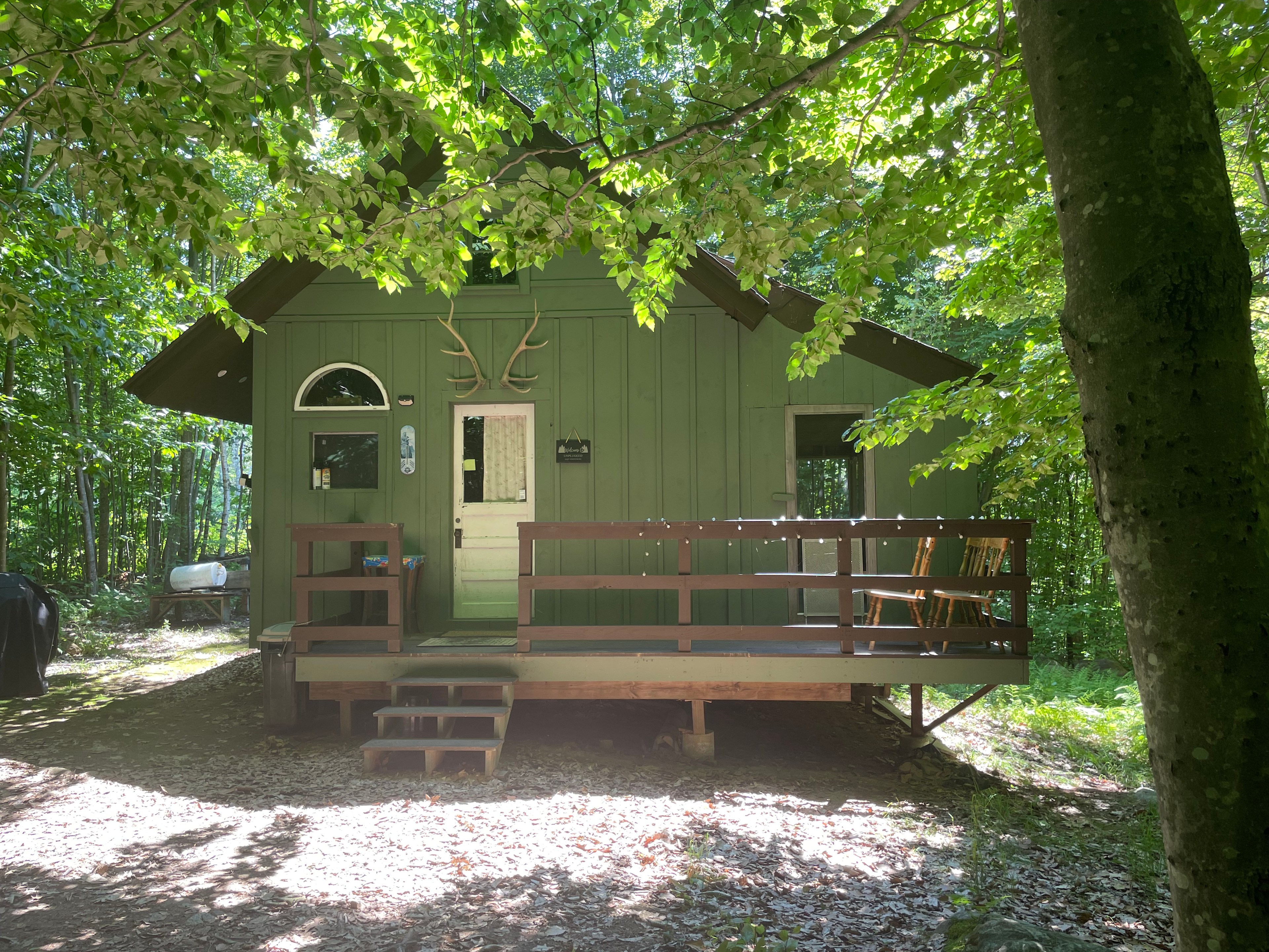 Unplugged, No electricity, no wifi.