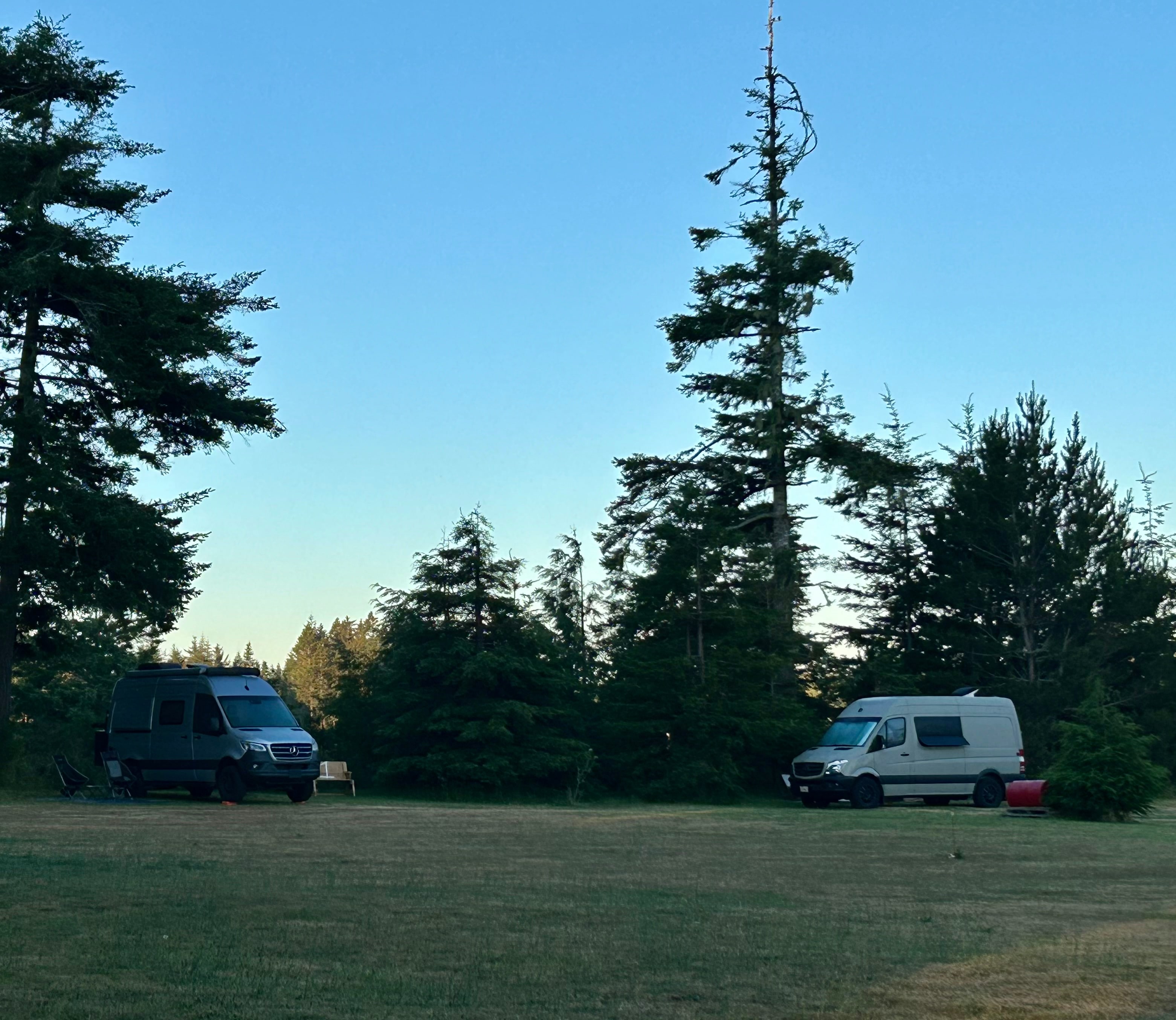 Lost Valley Van Camp - Site 1 on left and Site 2 on right