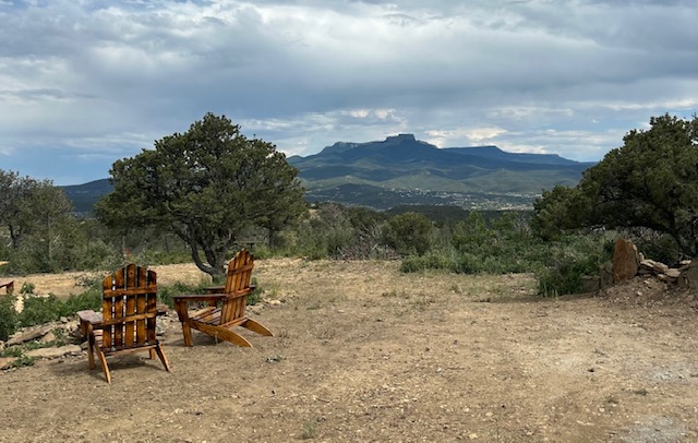 Awesome views of Fishers Peak from campsite