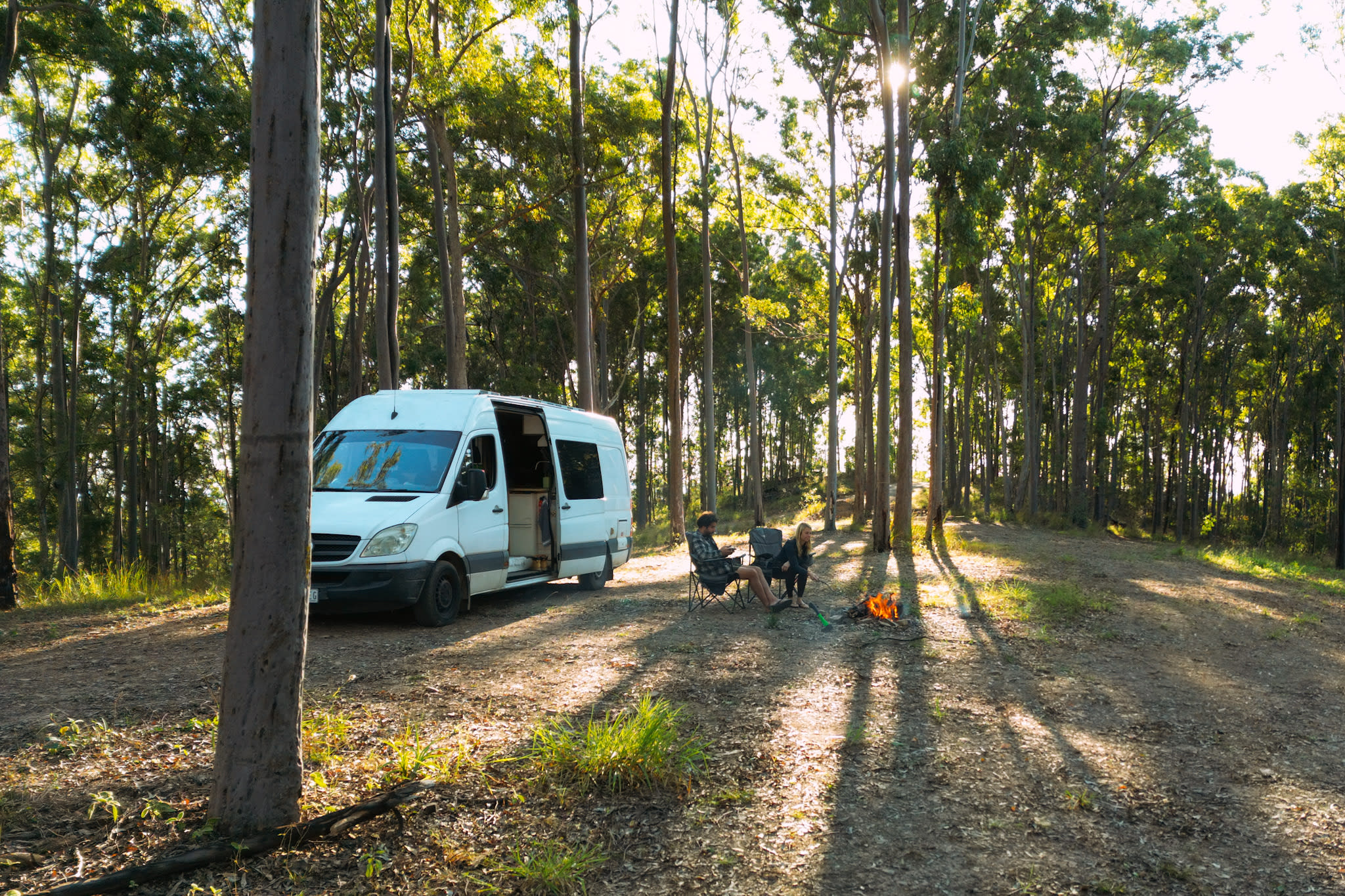 Enjoying our time camping in nature.