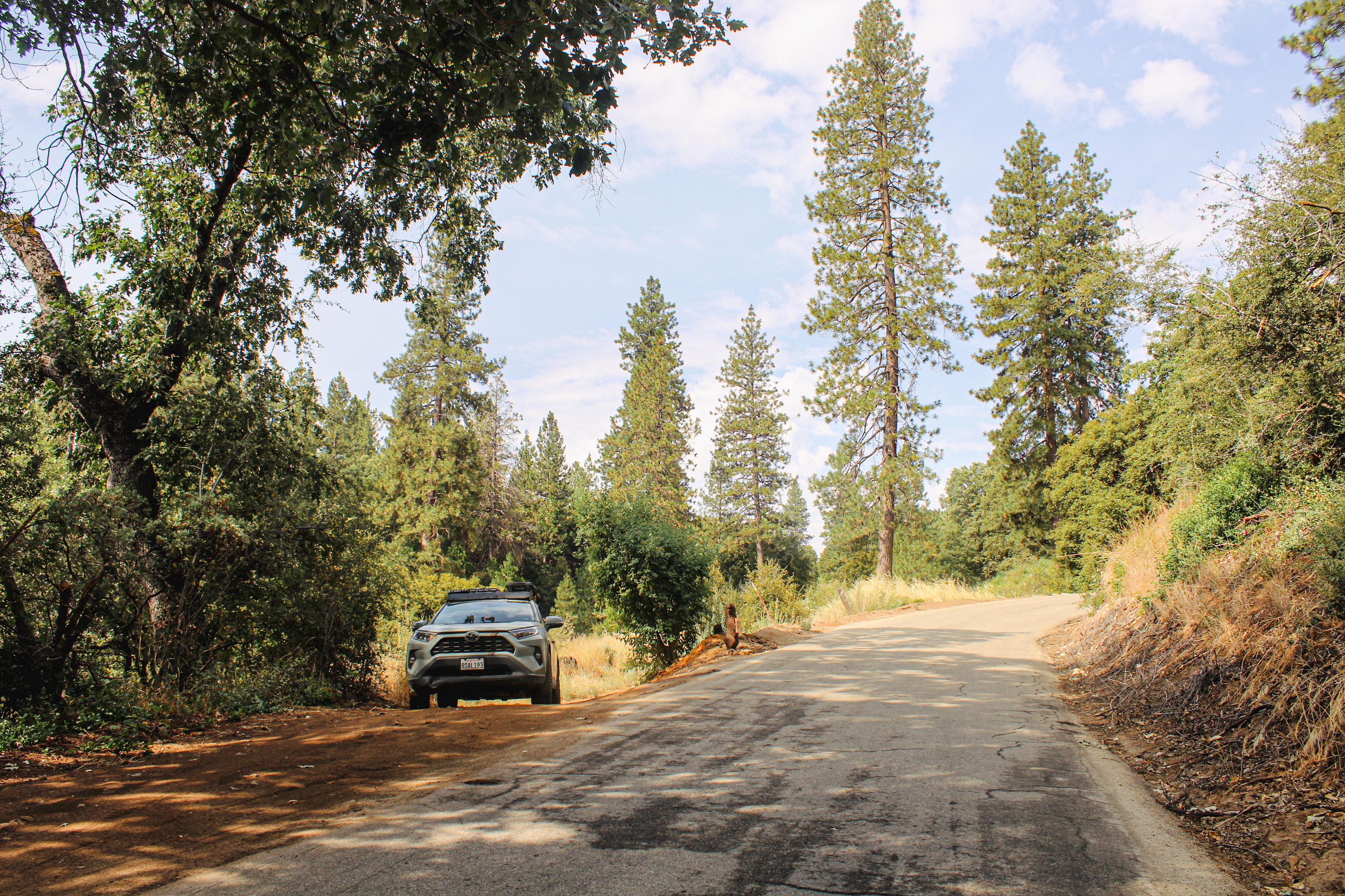 Entrance comign off the road