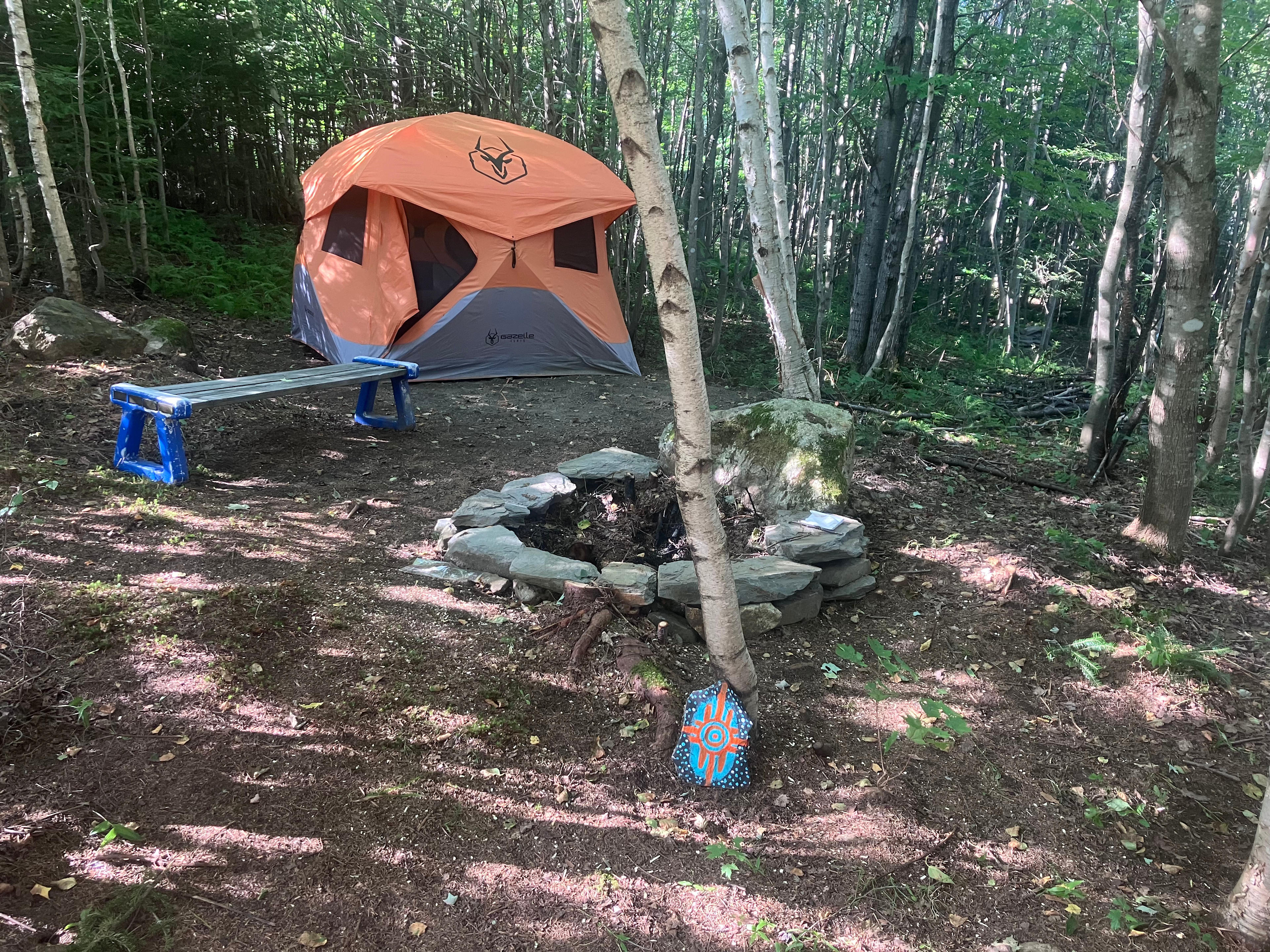 Wooded campsite with large fire pit! 
