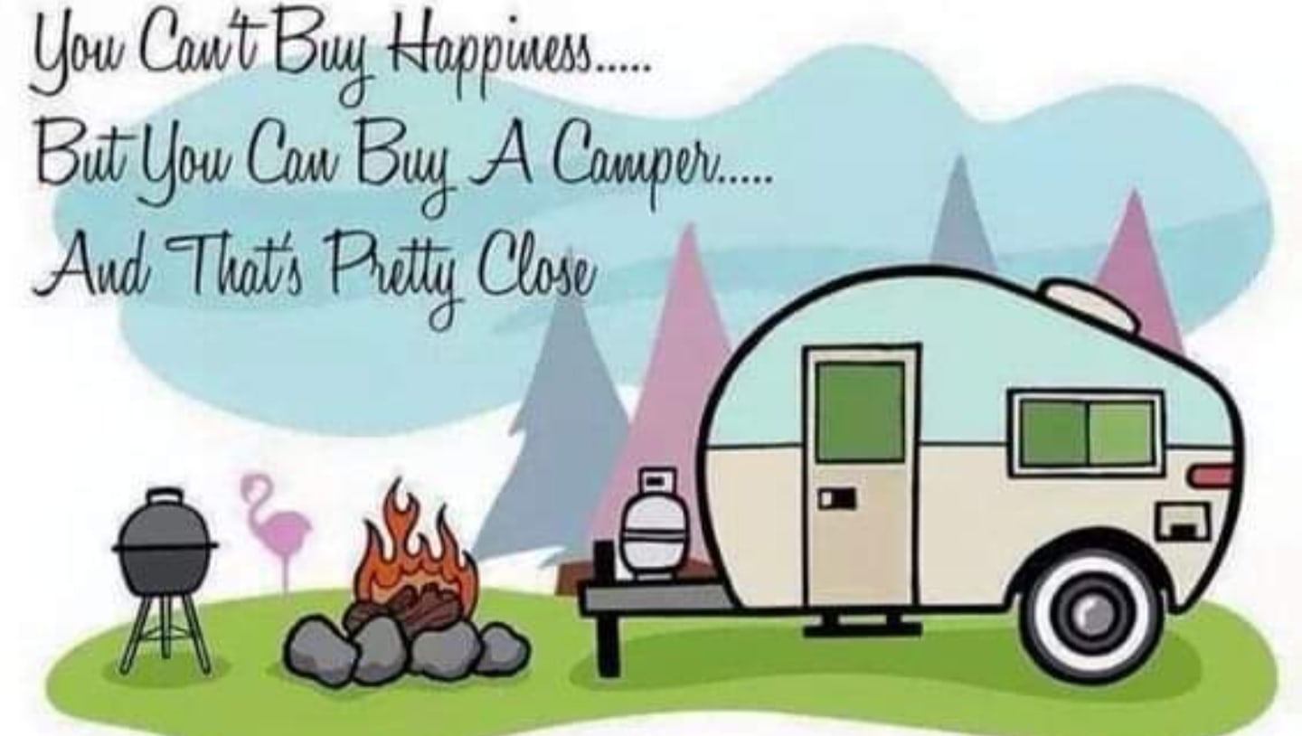 RV campside with Lake View