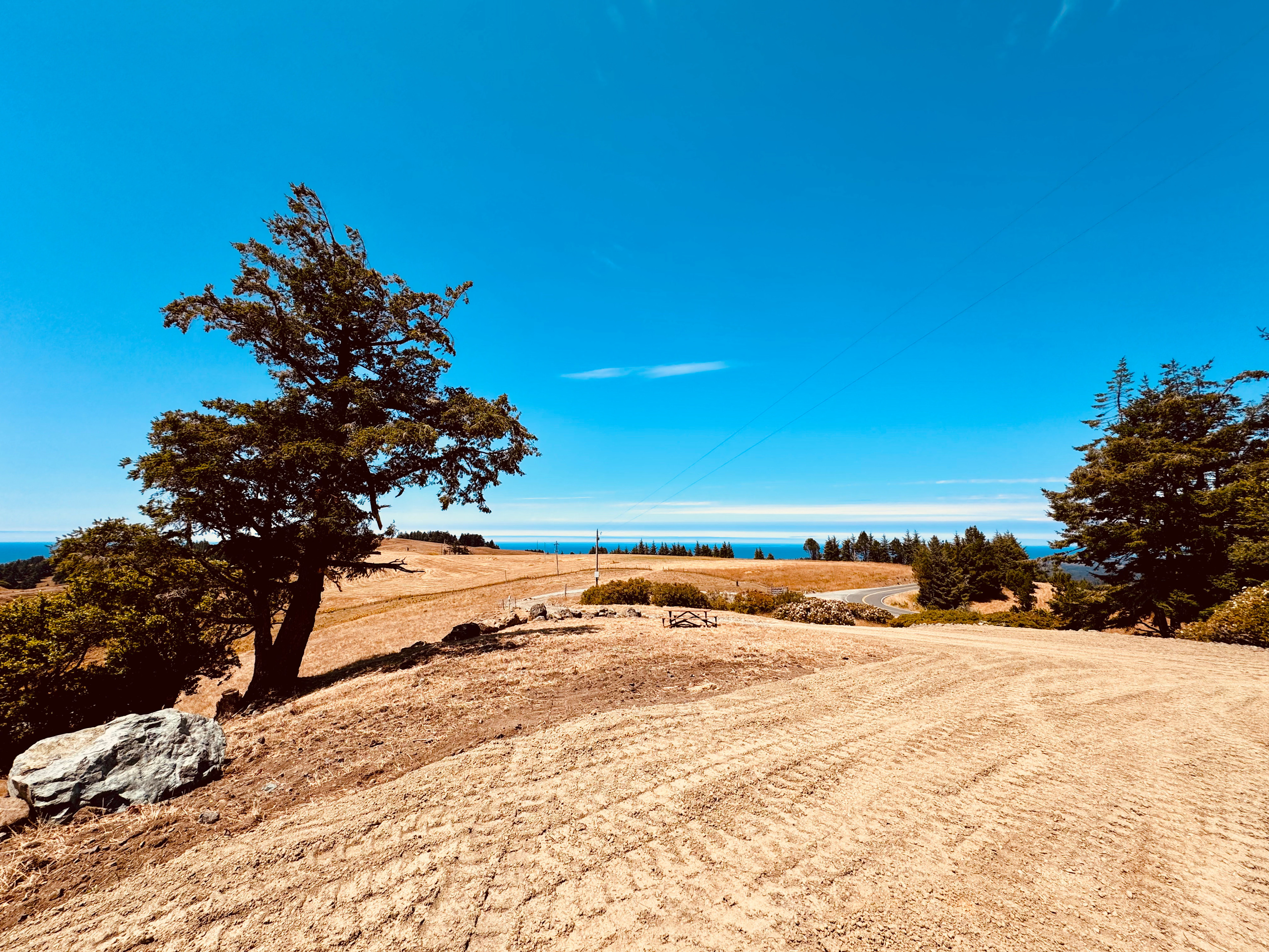 Graveled parking spots with multiple choices for you to set up camp. 