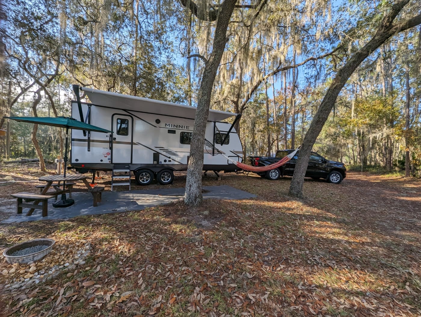 RV campside with Lake View