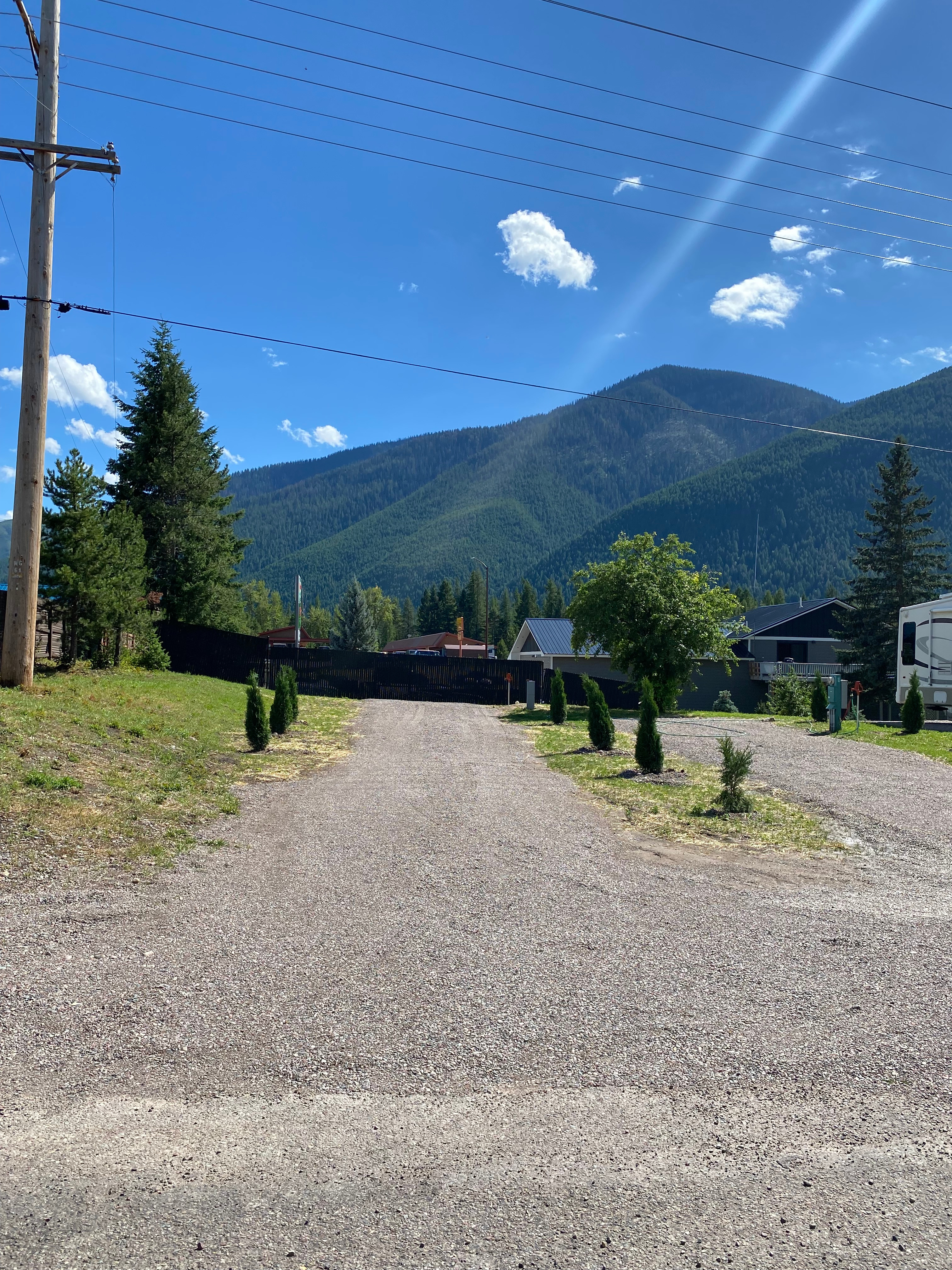 Hungry Horse RV pad near Glacier NP