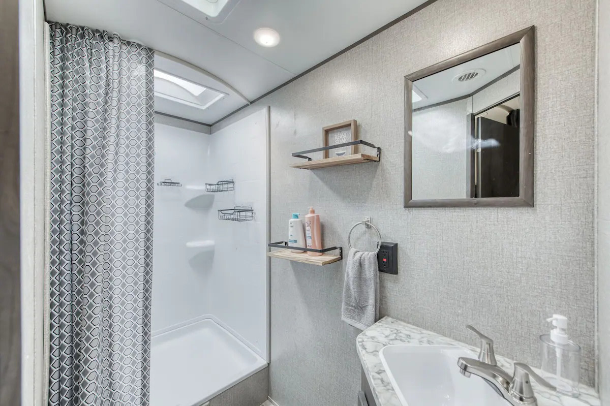 Cozy Retreat on Wheels: Charming RV Trailer