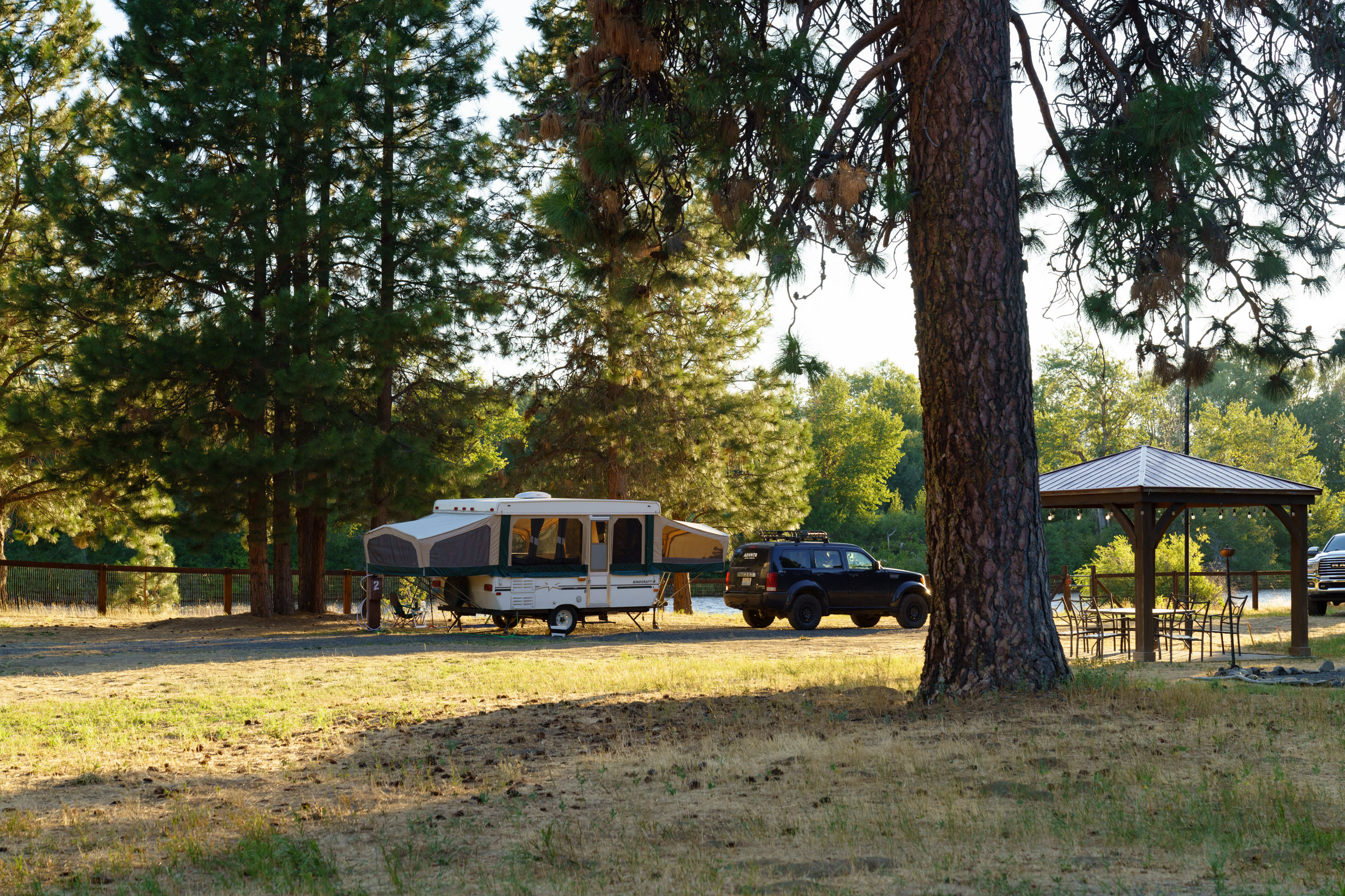 Everything was cool with the big trees and open spaces.