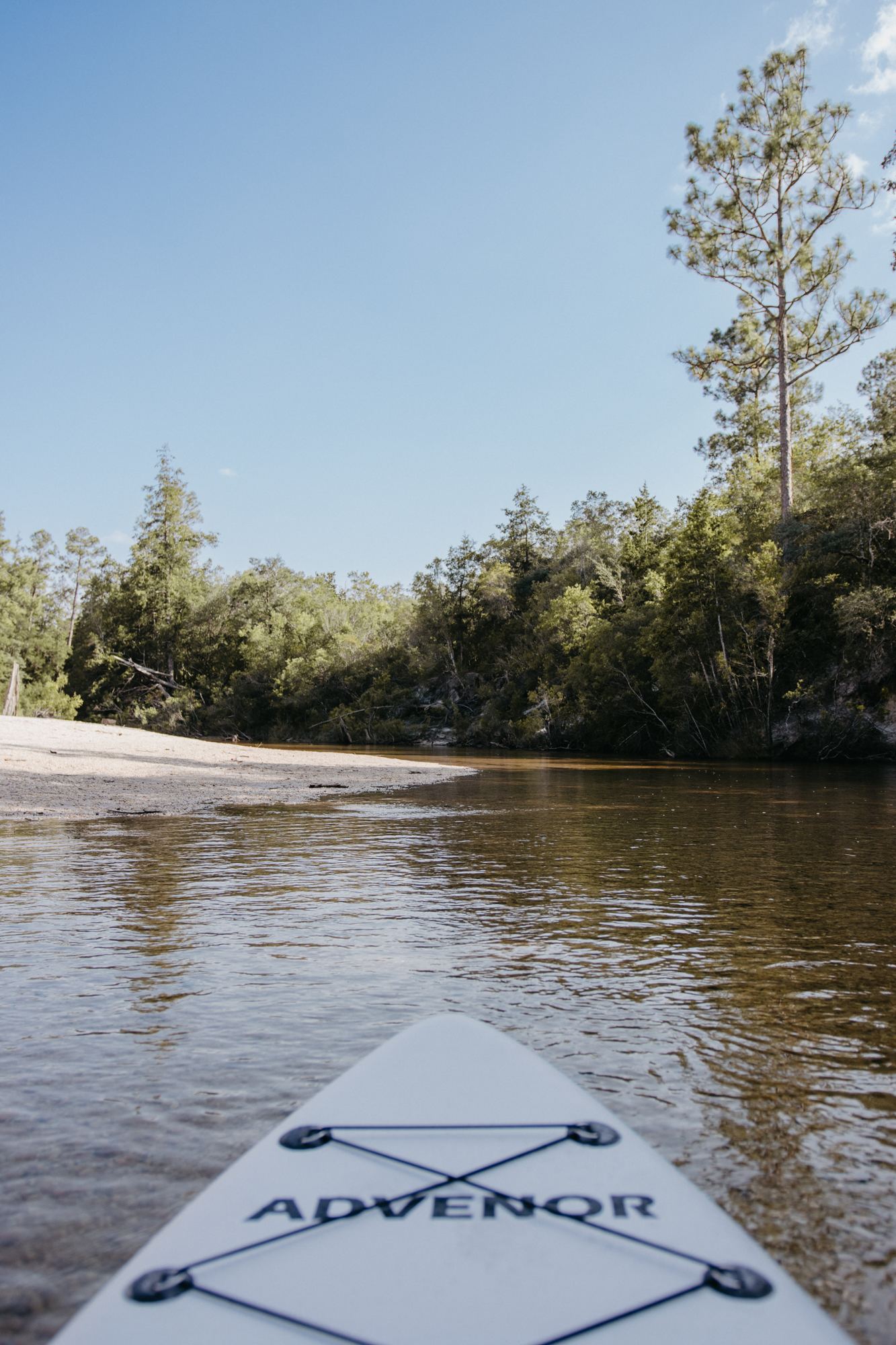 The river water isn't dirty - it's that color because of tannins, which are a natural tea-colored substance found in things like tree bark and roots.