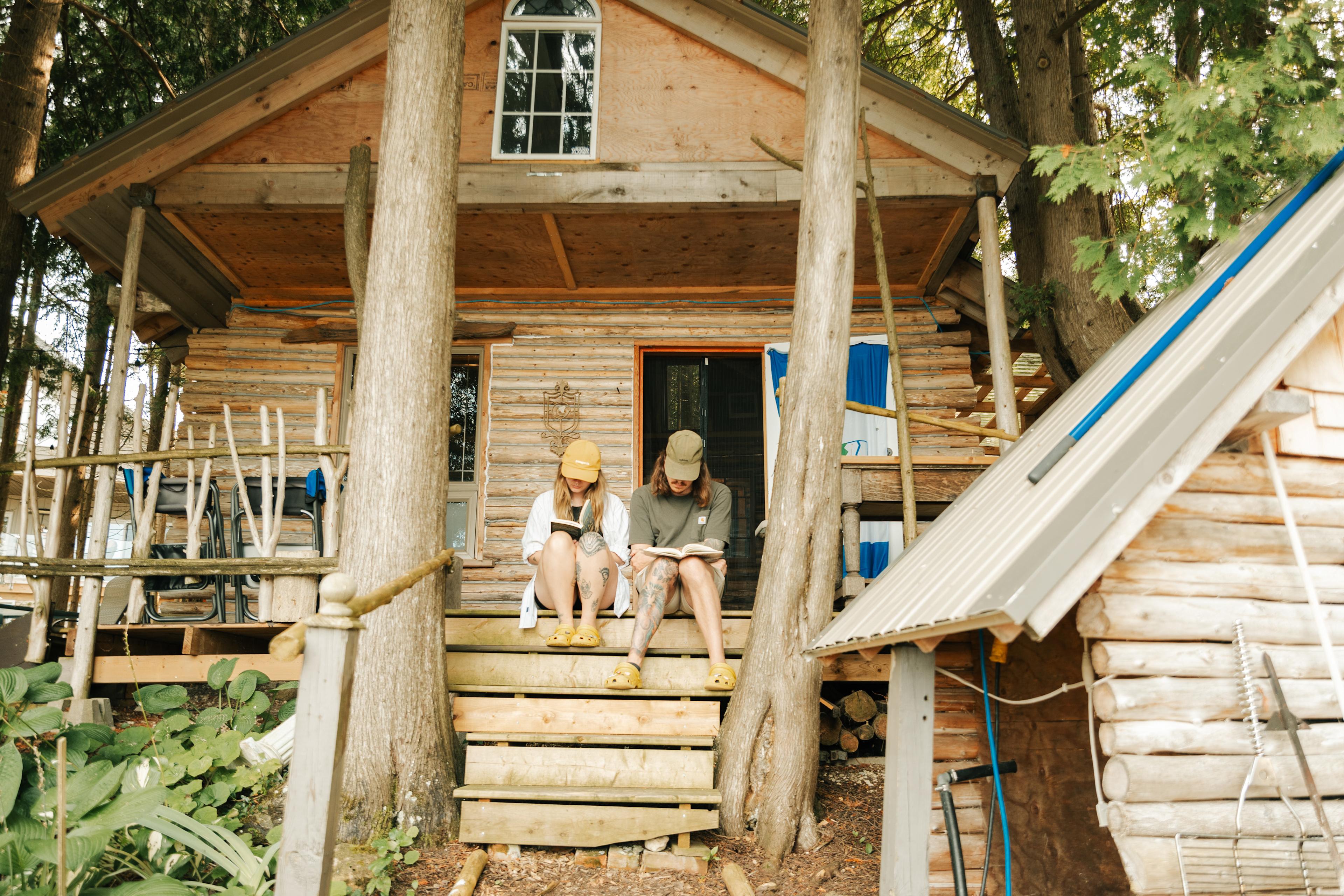 Getting some reading done in the peace and quiet!