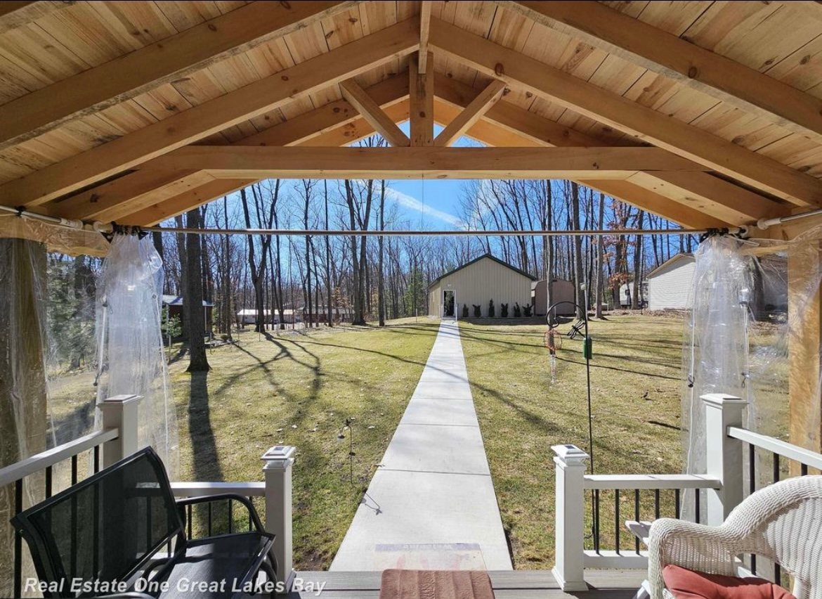 Harrison Hideaway back porch view 