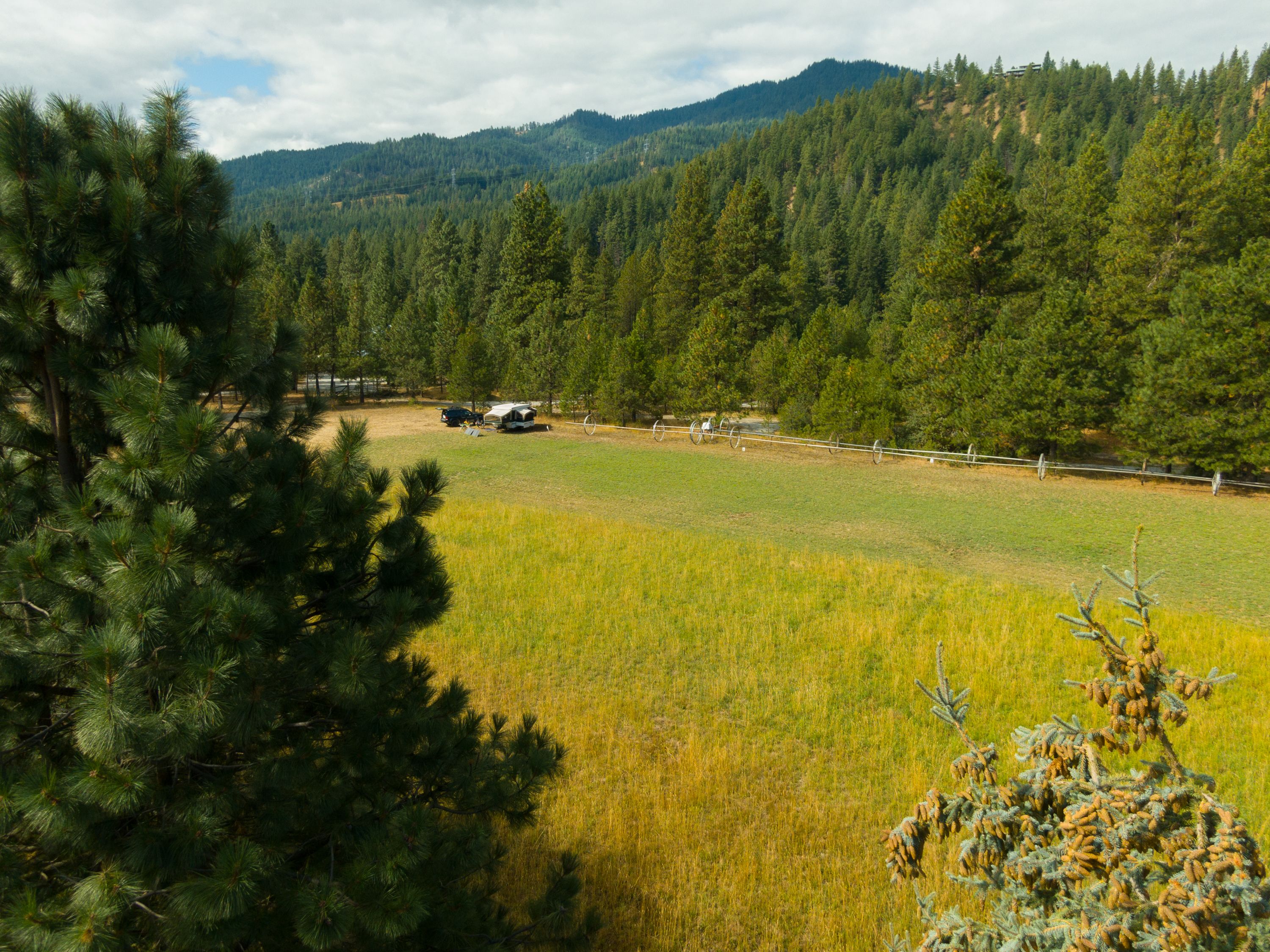 Camping at the Plain Valley.