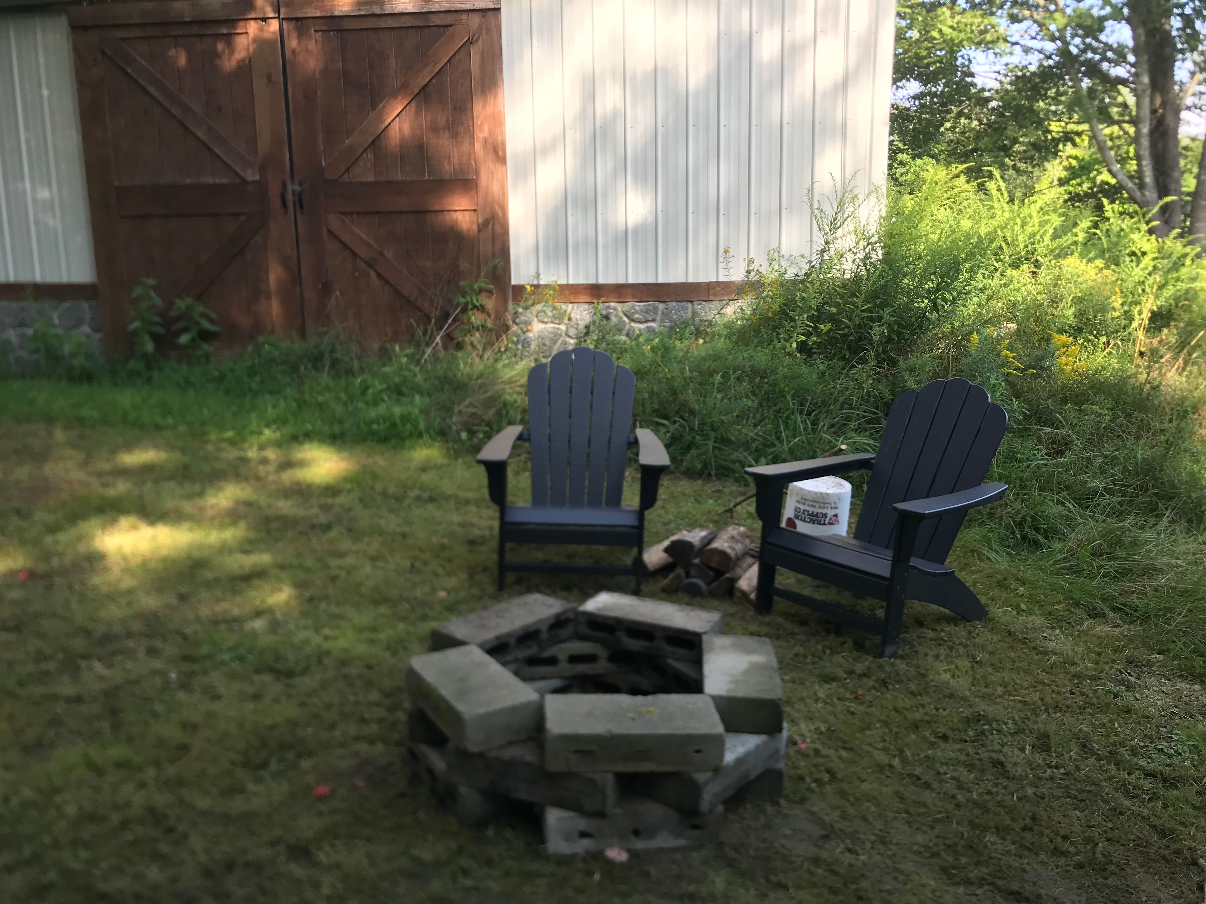 This is the fire pit, and also the tent site.