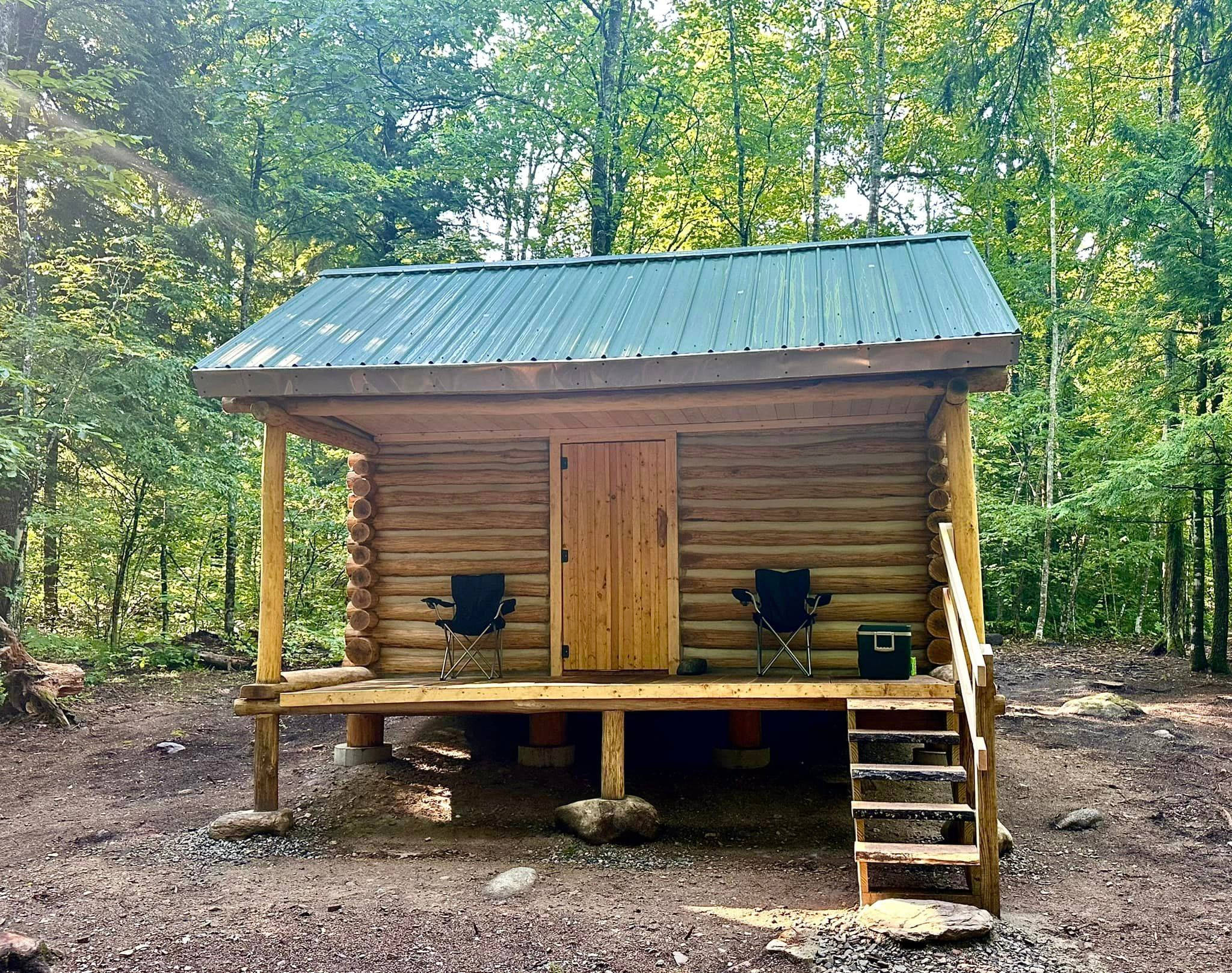 Celeste Cabin. Built by hand from logs sustainably harvested on our land and completed in August 24.  Please feel free to inquire about availability and pricing.