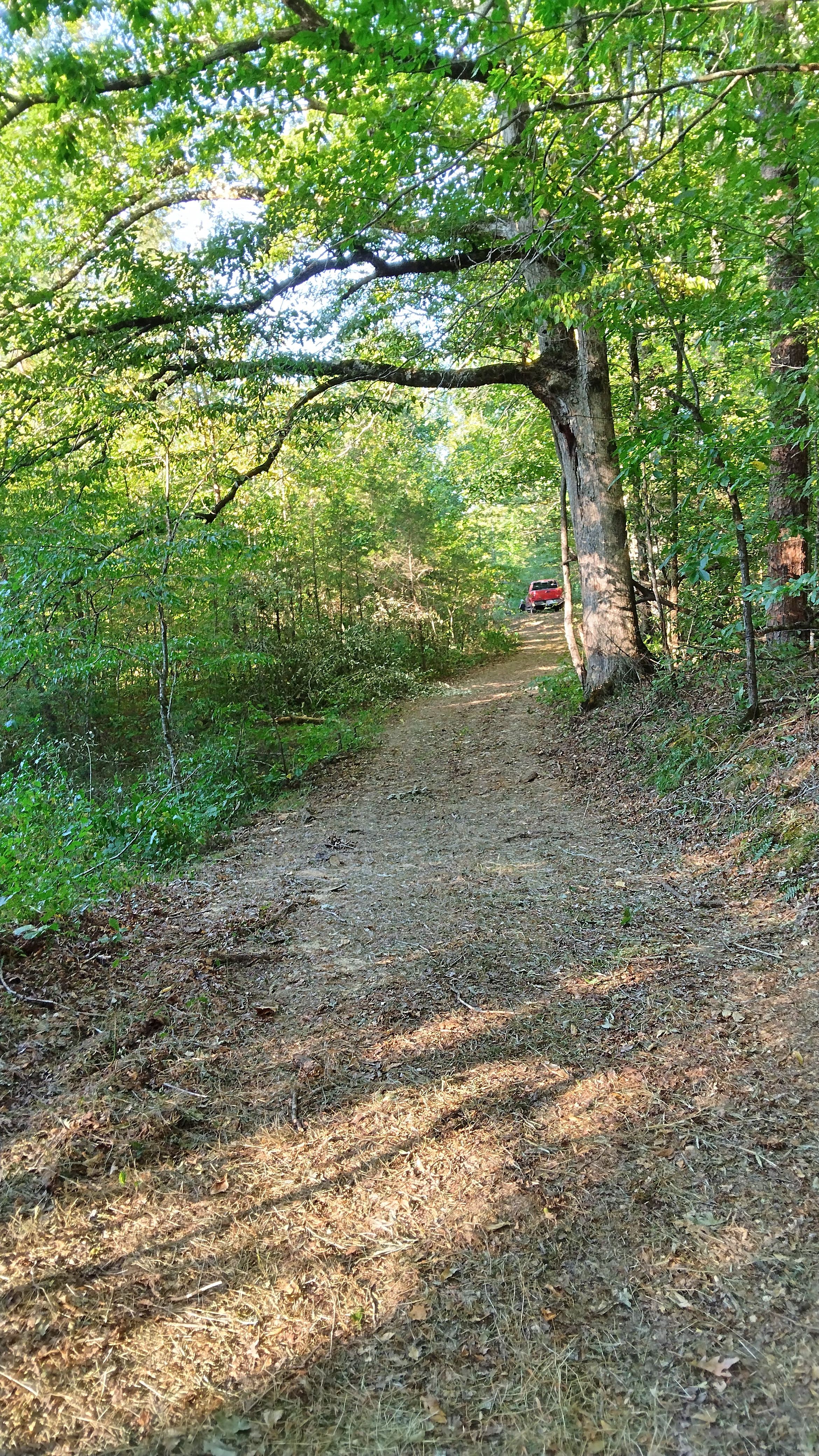 Hiking trails on-site at the farm .