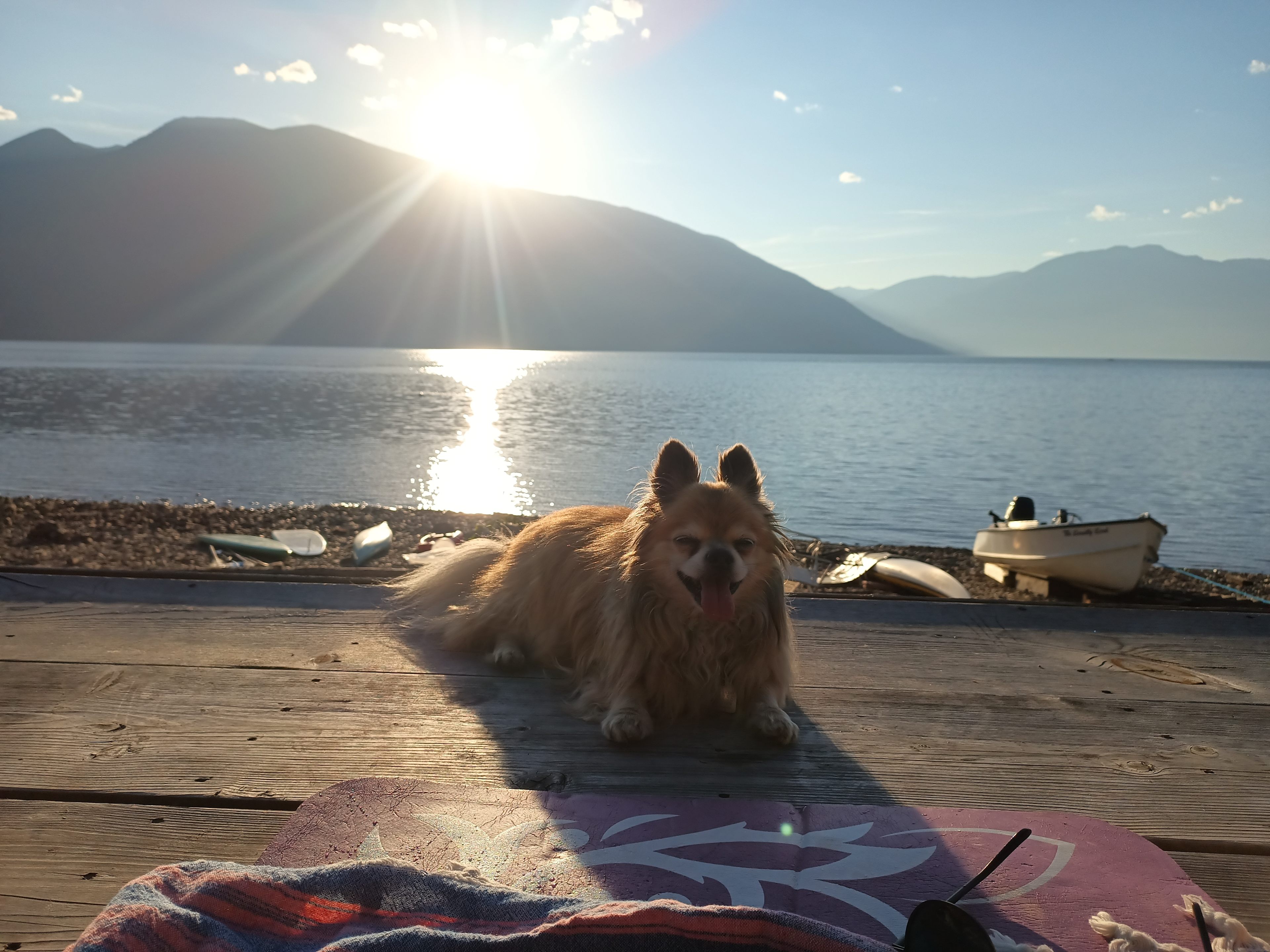 Yoga deck at the beach
