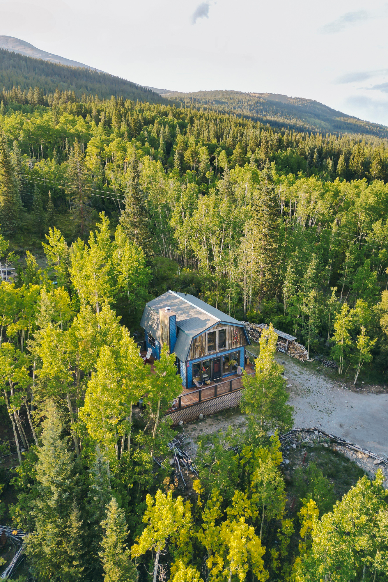Ariel view of cabin - lots of 14ers near by