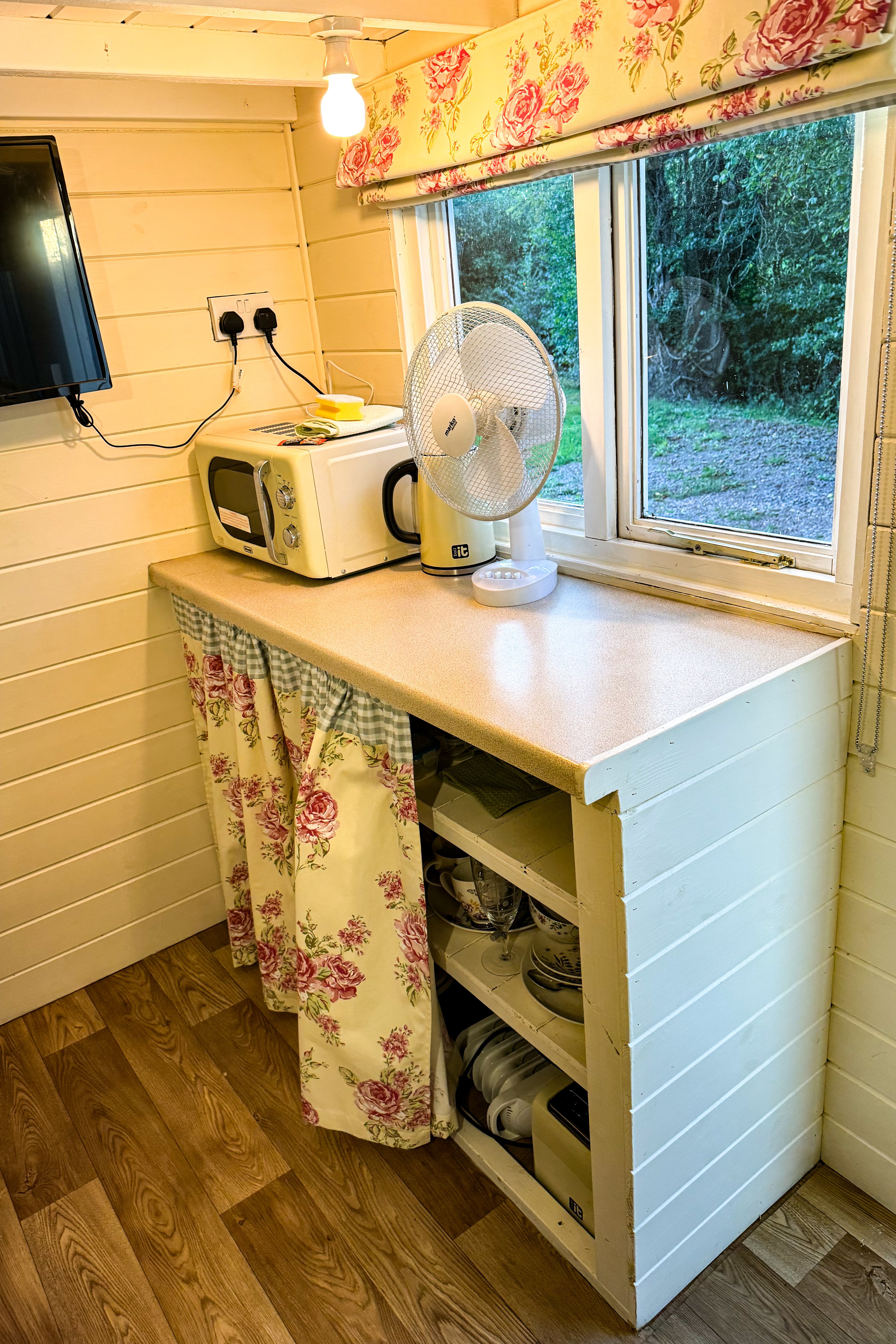 Shepherds Hut Interior Kitchen
